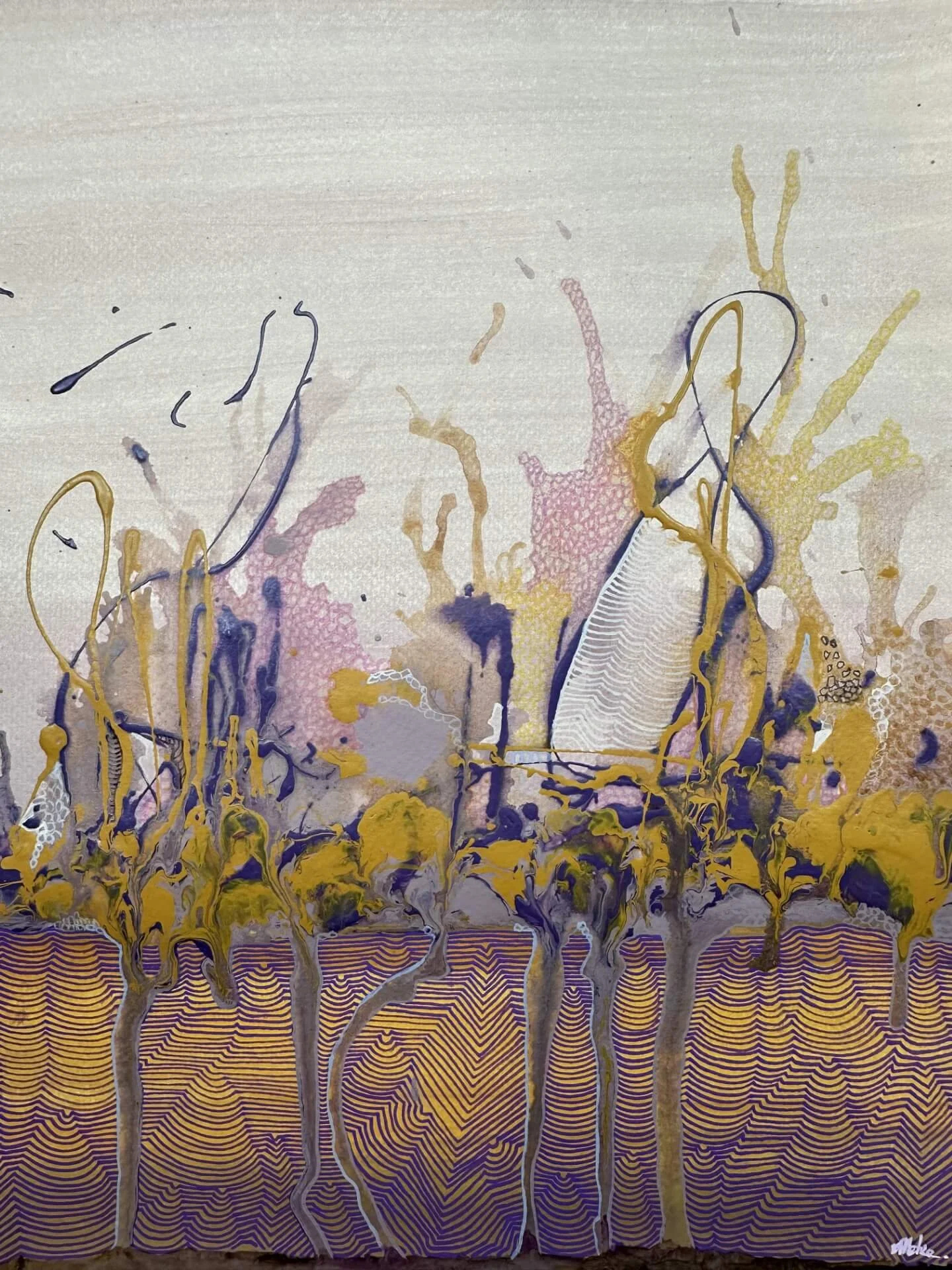 Expressive ARIA song synaesthesia artwork by Tanja Ackerman translating sound into bold colour, rhythm, and emotional movement