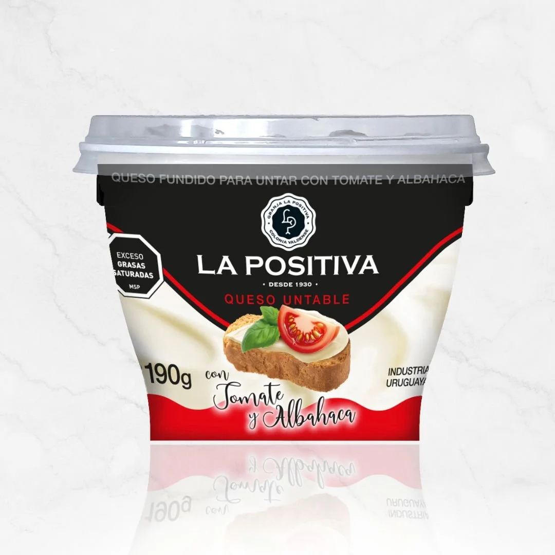 Queso Untable Tomate y Albahaca