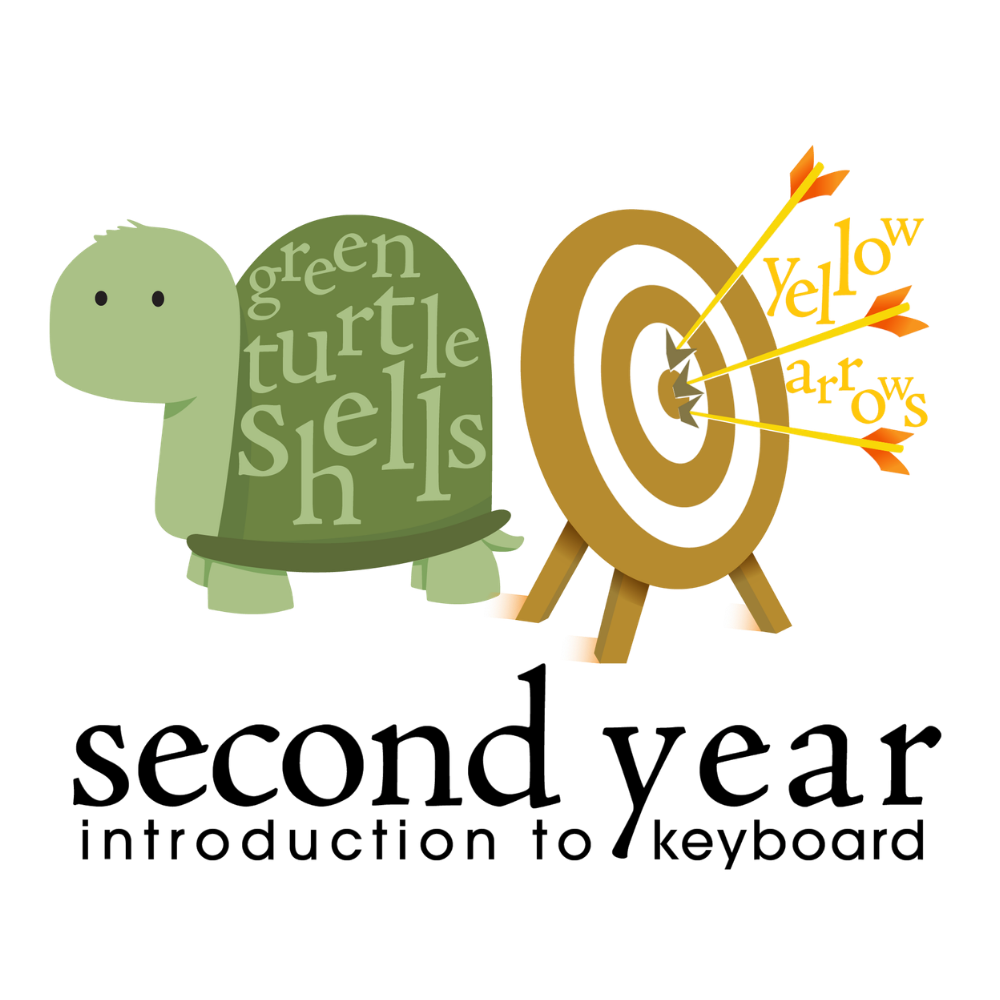 A turtle with the words "green turtle shells" on its shell, next to a target with arrows hitting the bullseye, and the text "calm, patience, focus" on the arrows, representing stress management.