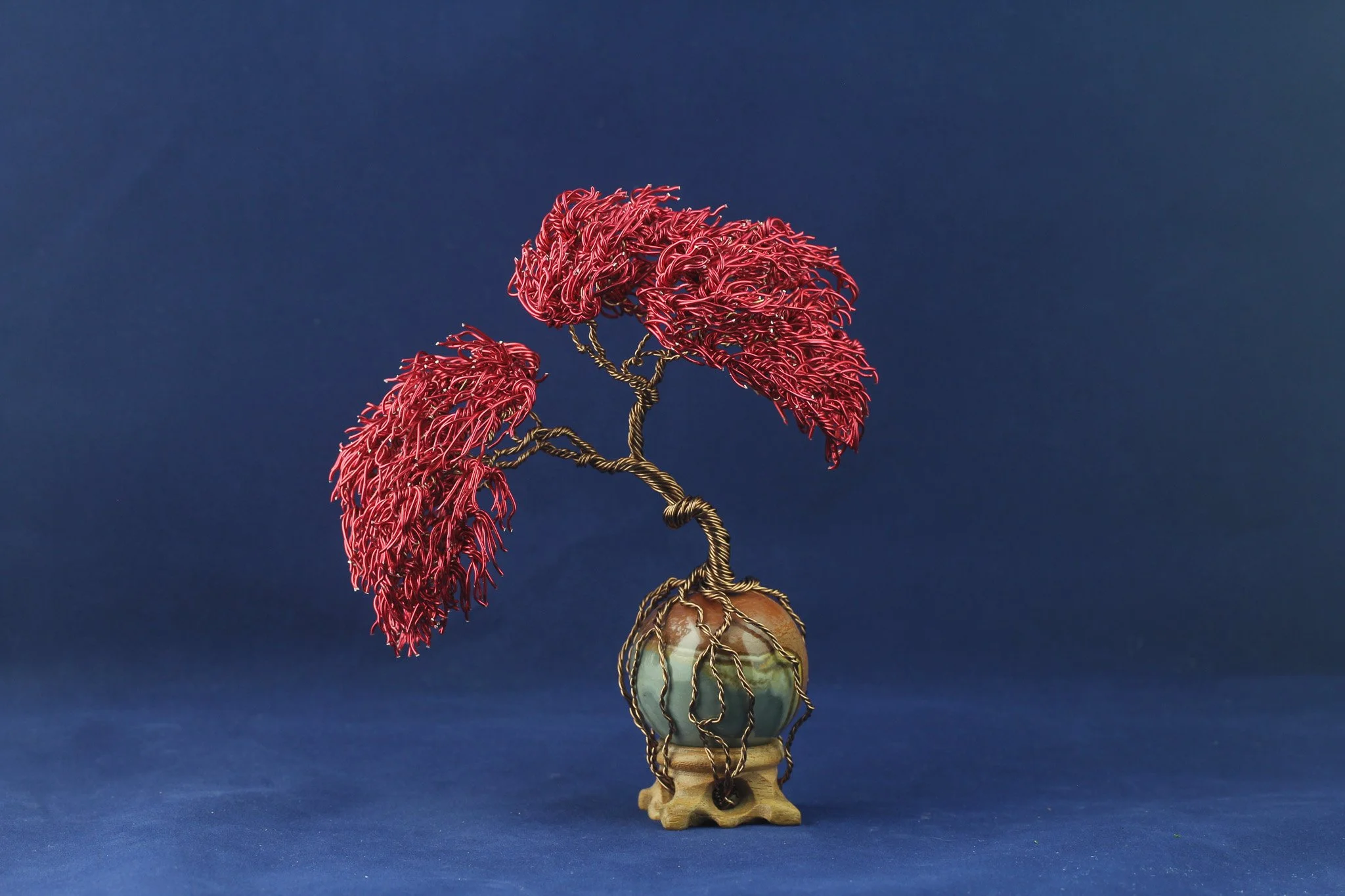 Red Bonsai on Jasper Mineral #61605