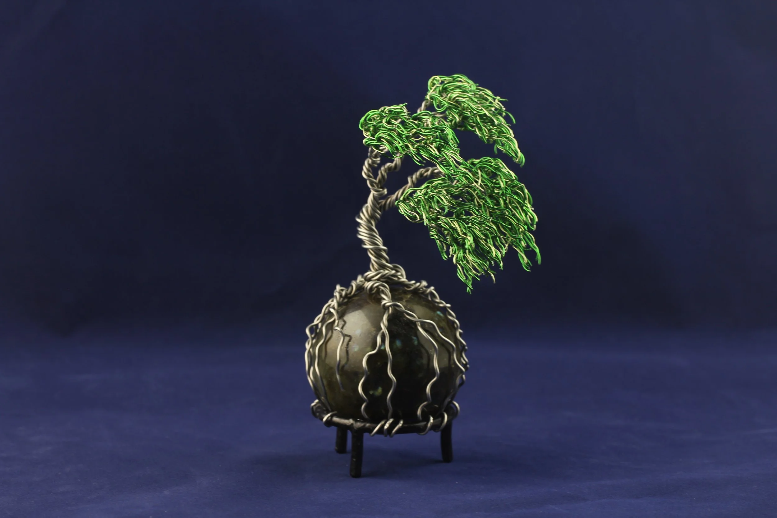 Green Bonsai on Malachite Mineral #62401