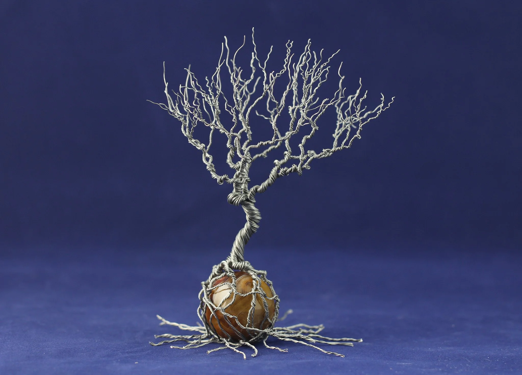 Wire Tree on Red Agate Sphere 7in #9289401