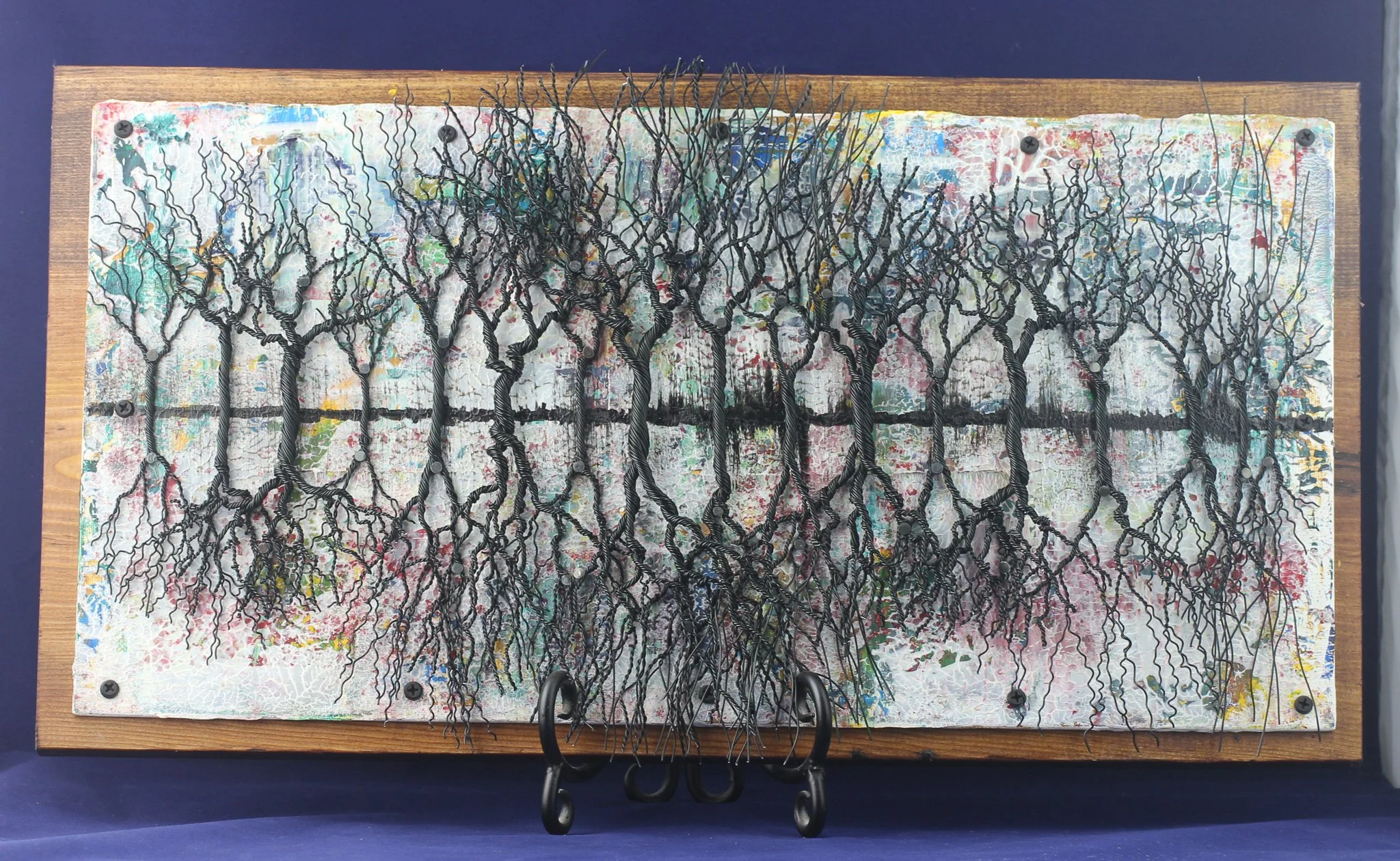 3D Tree of Life on Acrylic Painting | 21 x 11in #6243