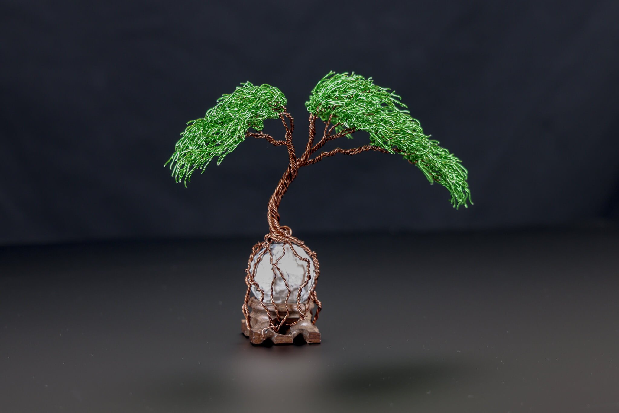 Copper Bonsai on Howlite Moon - $100
