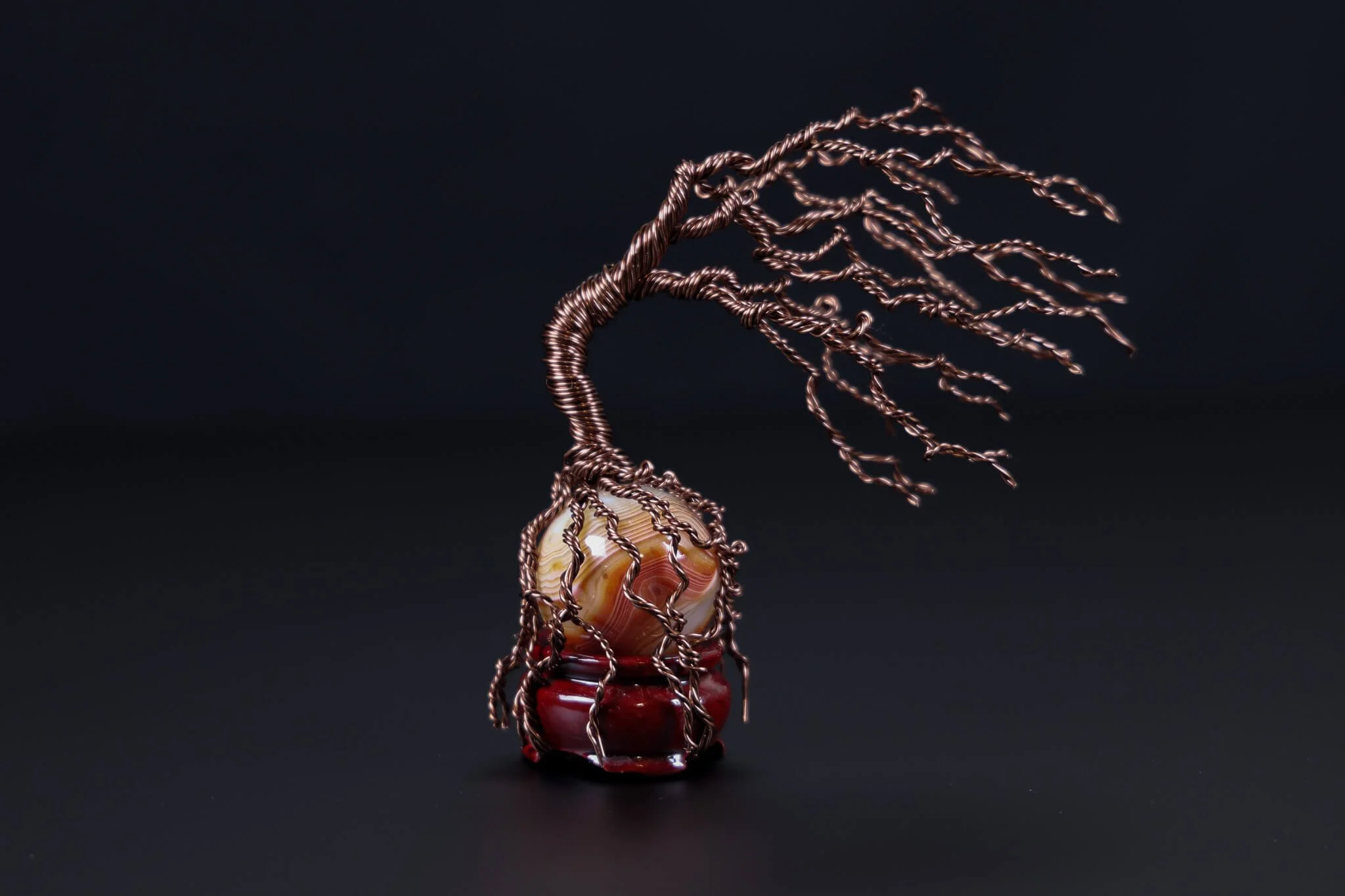 Copper and Agate Orb - $100
