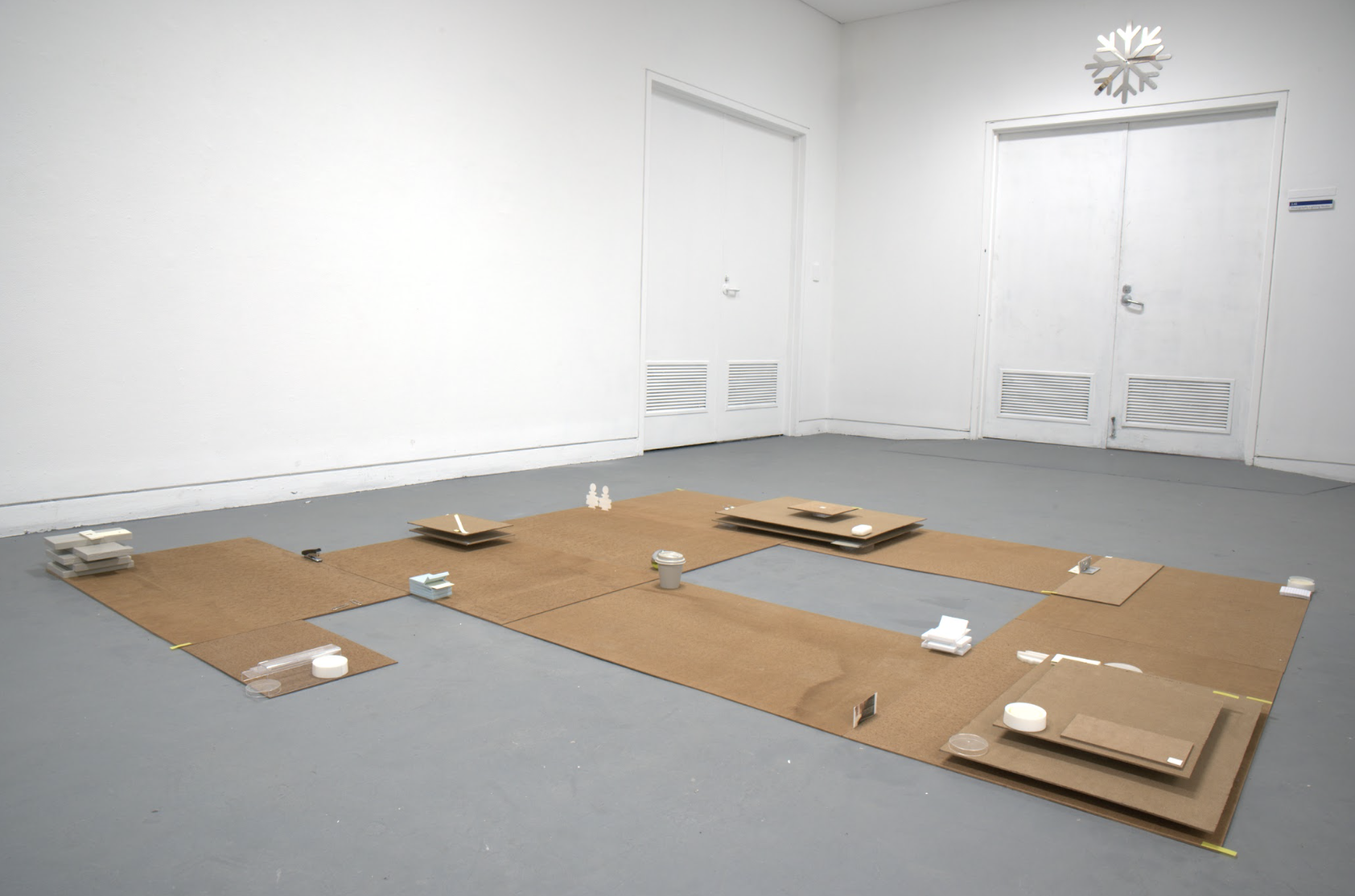 Mila Medic, 'Belgrade', Masonite, C-type prints, Aluminium snowflake, Various materials, 2025