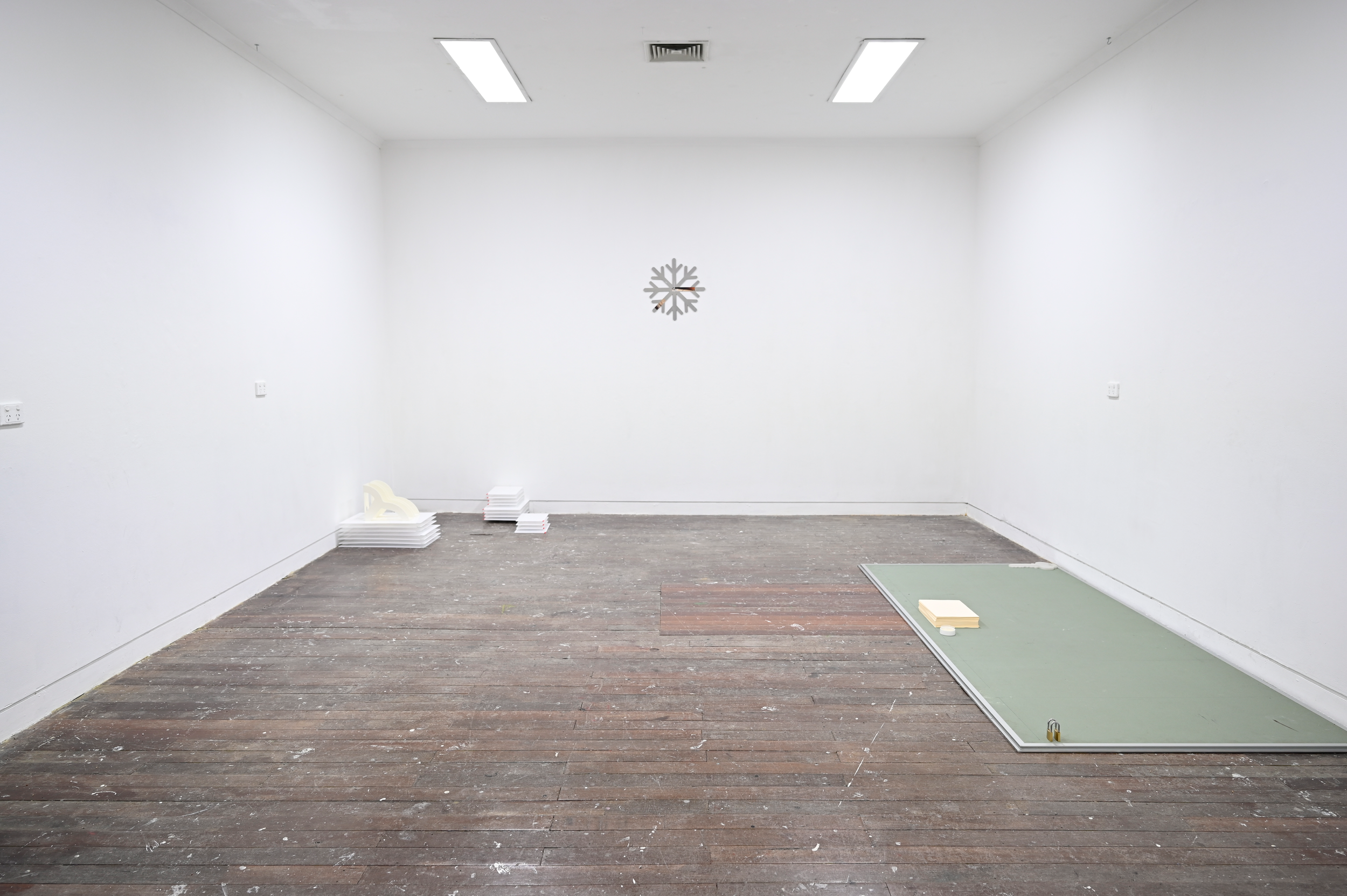 Mila Medic
'Office'
Chip Board, Aluminium Snowflake, Various Materials, 2025