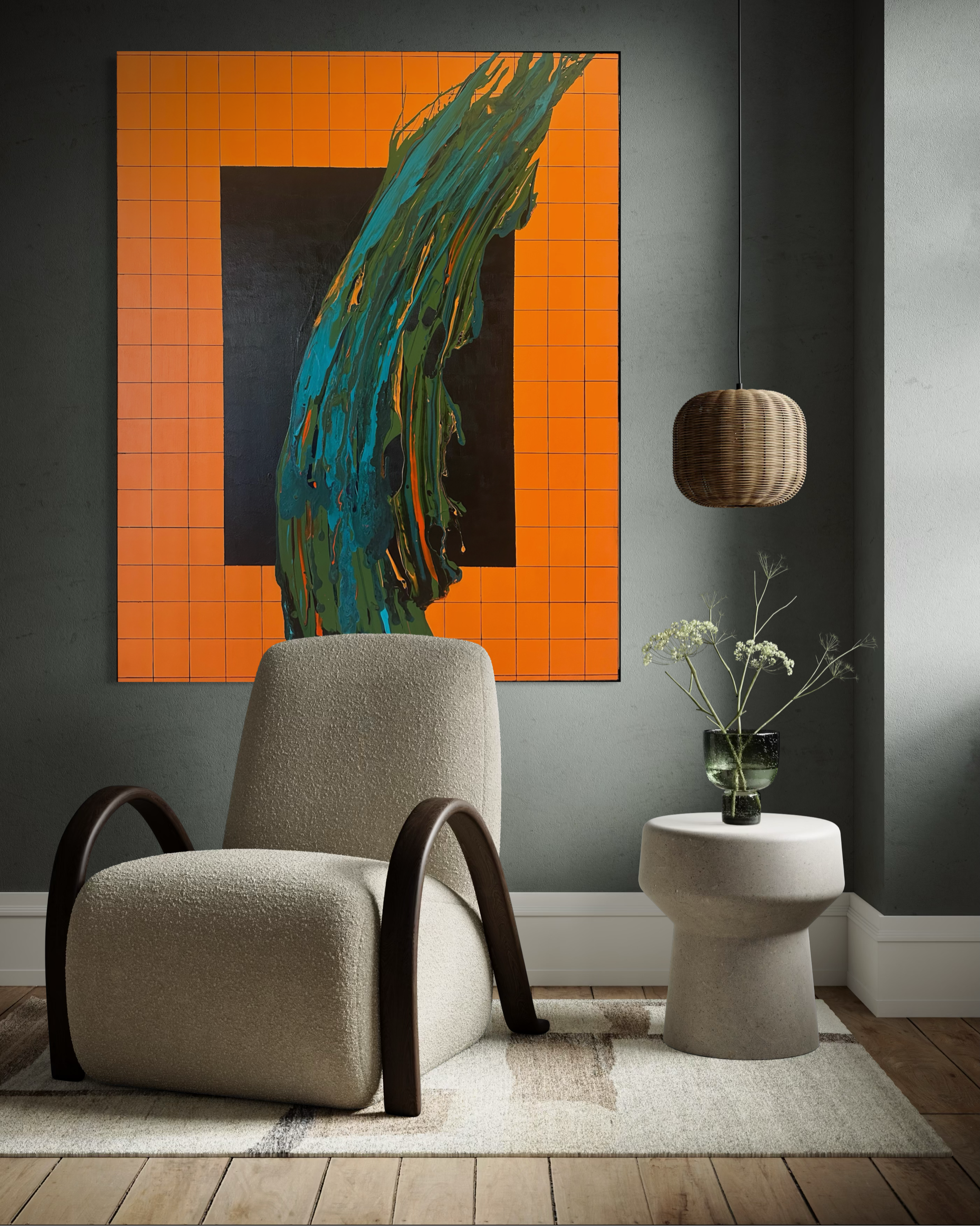 Julius Rising 48" x 60"
