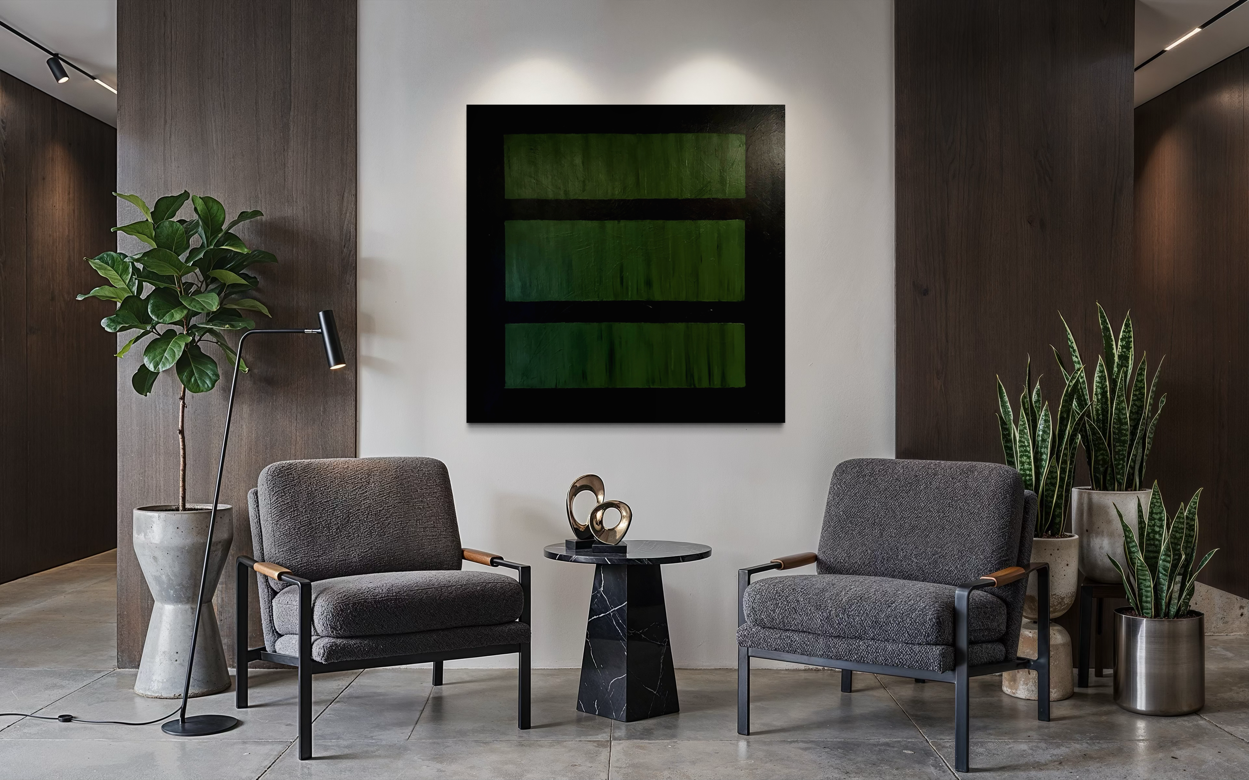 Green Crossing 48" x 48"