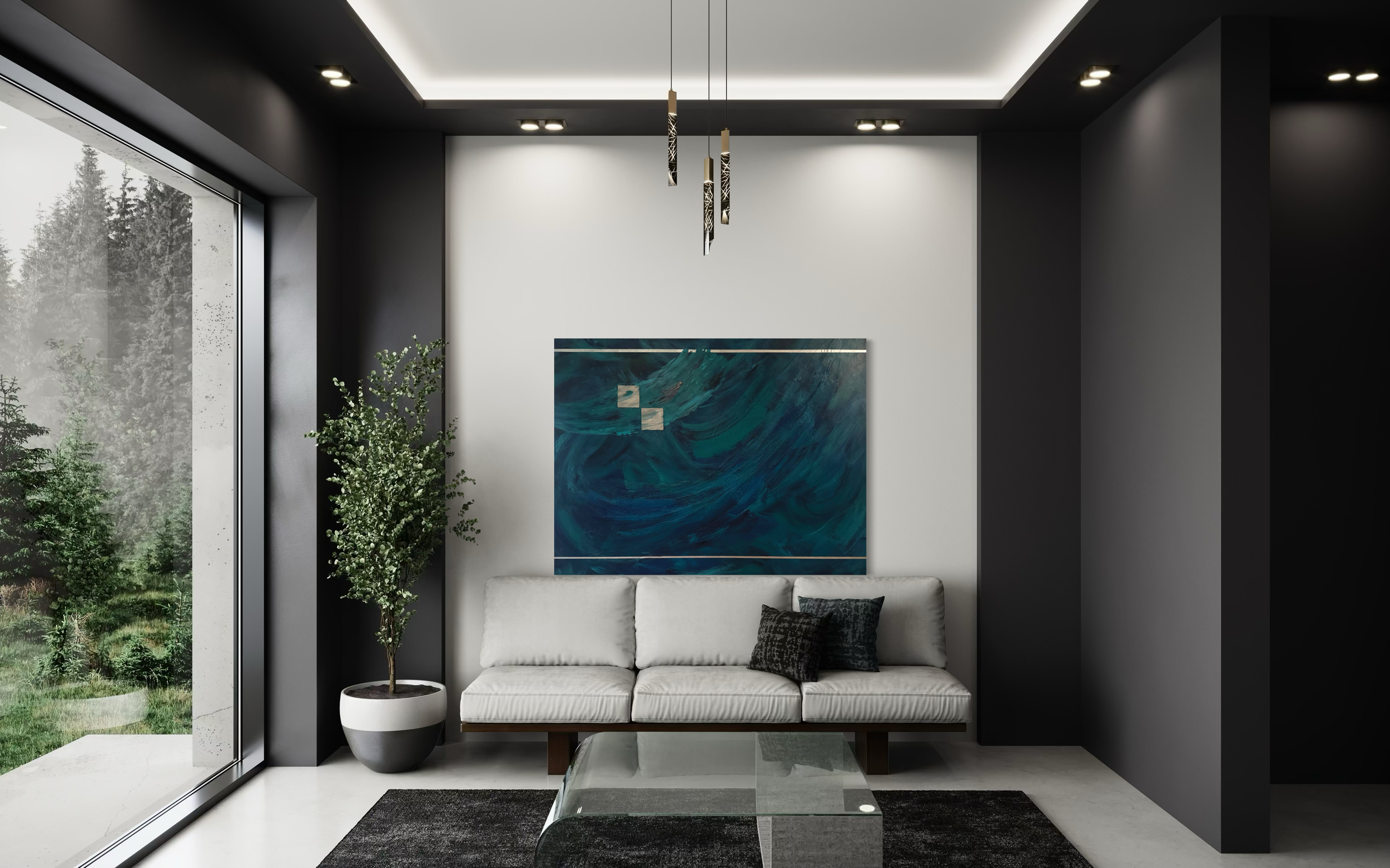 Aqua Nation 58" x 44"