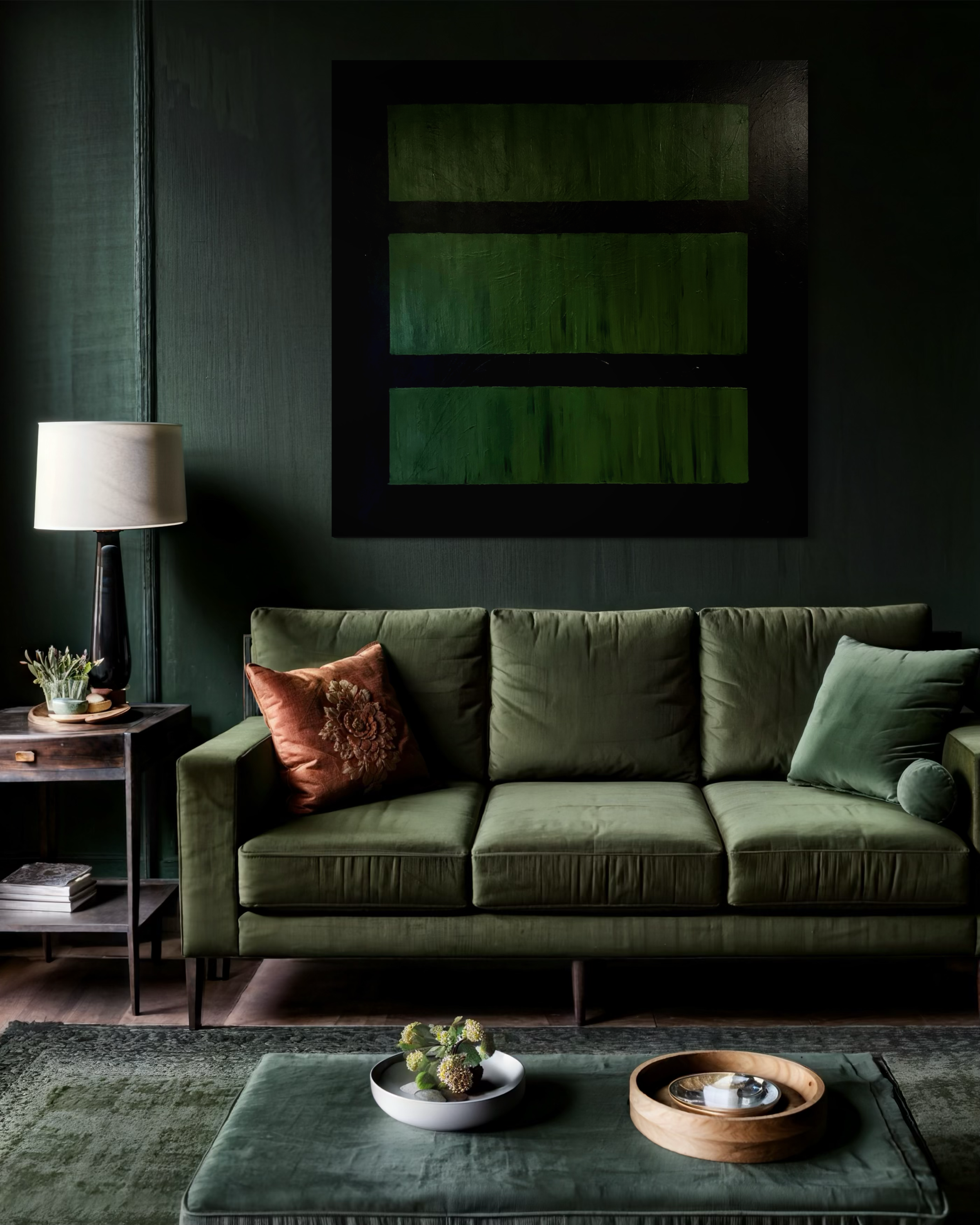 Green Crossing 48" x 48"