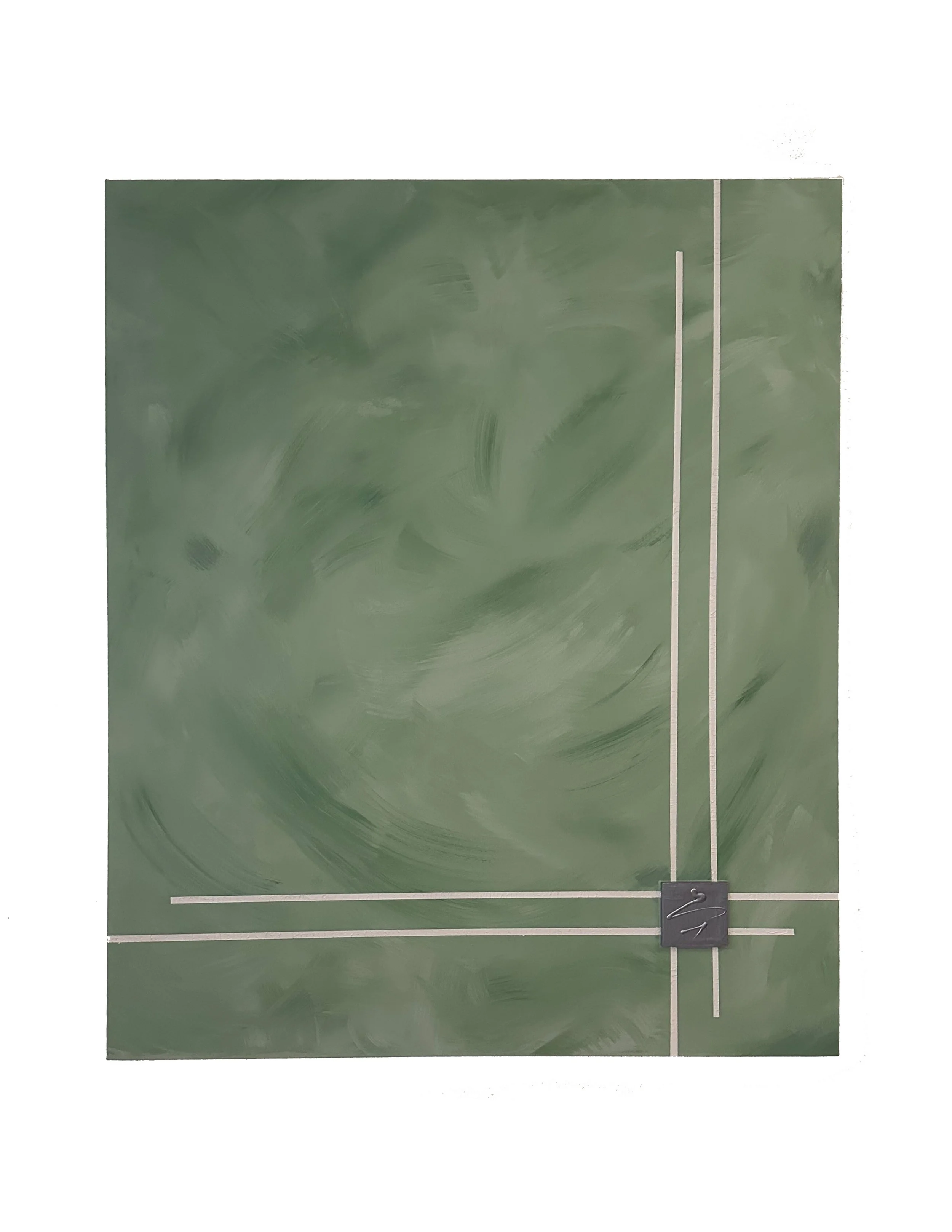 Green Motion GT - 46" x 56" - Acrylic on Canvas