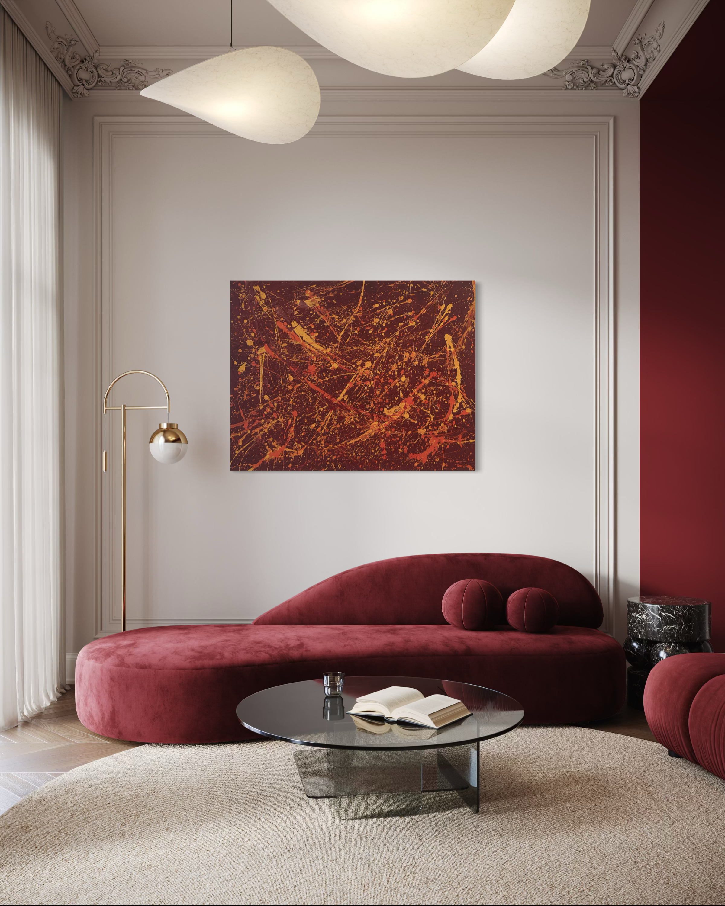 Red Chaos 54" x 42"