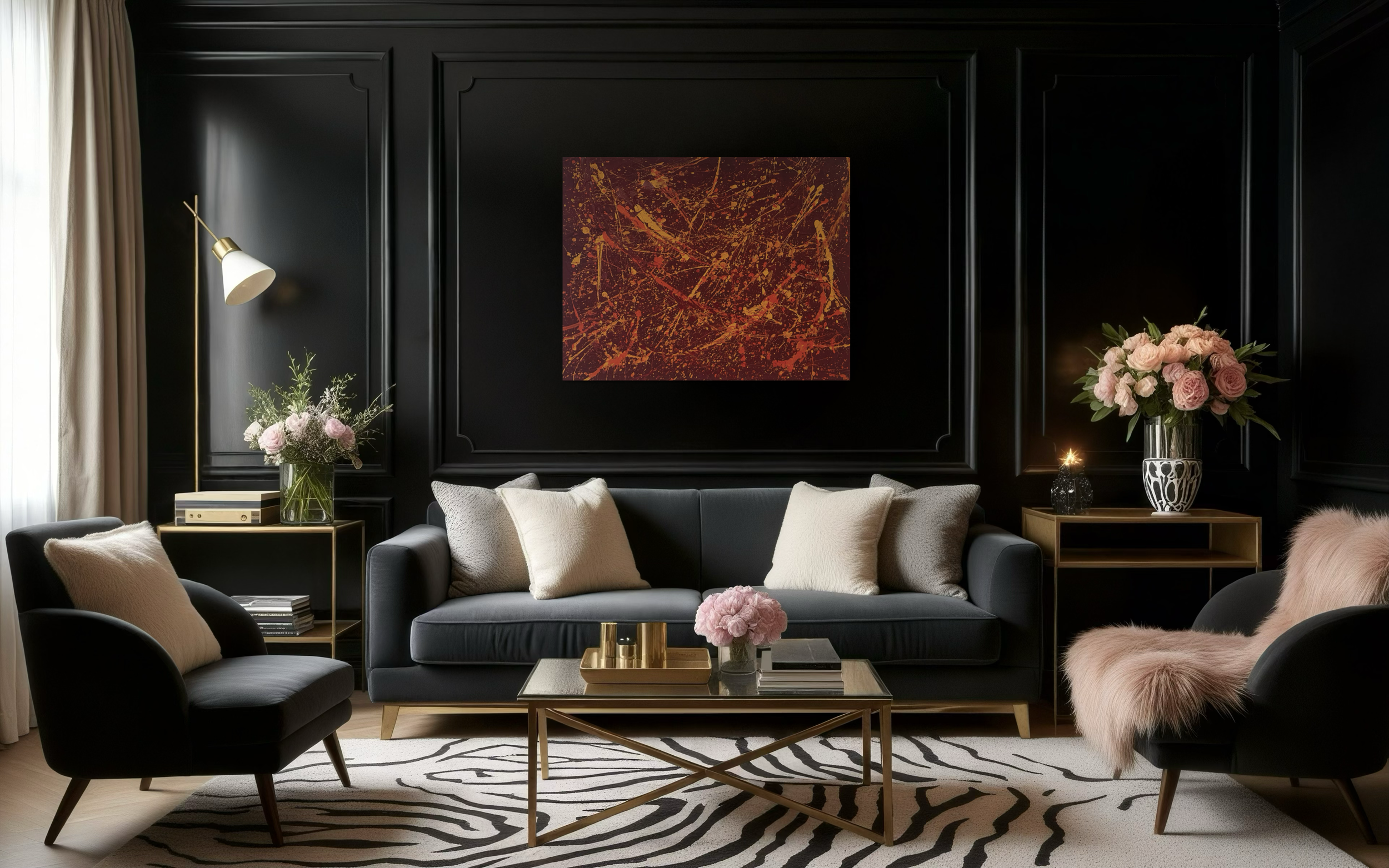 Red Chaos 54" x 42"