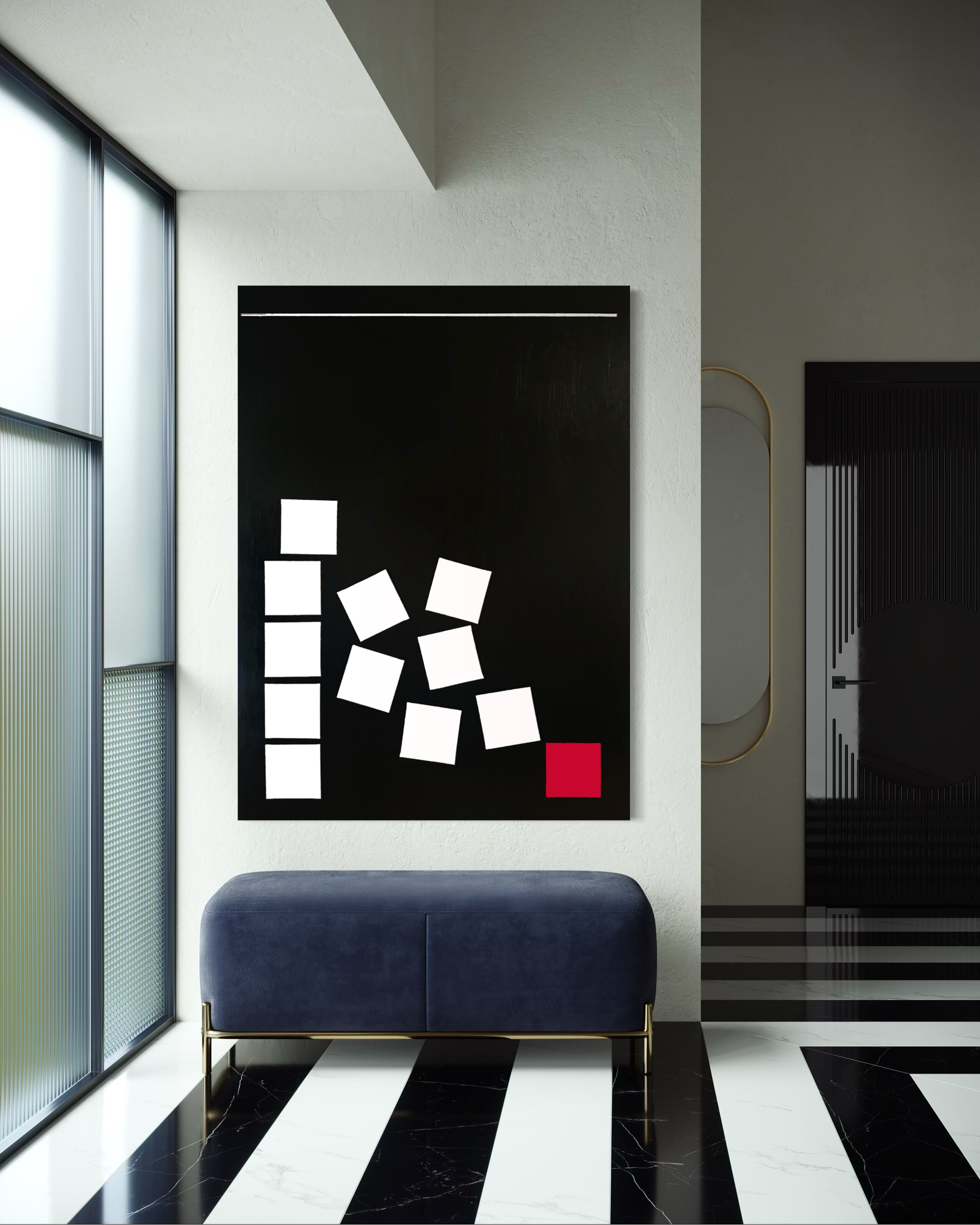 Tumbling Cubes 44" x 60"