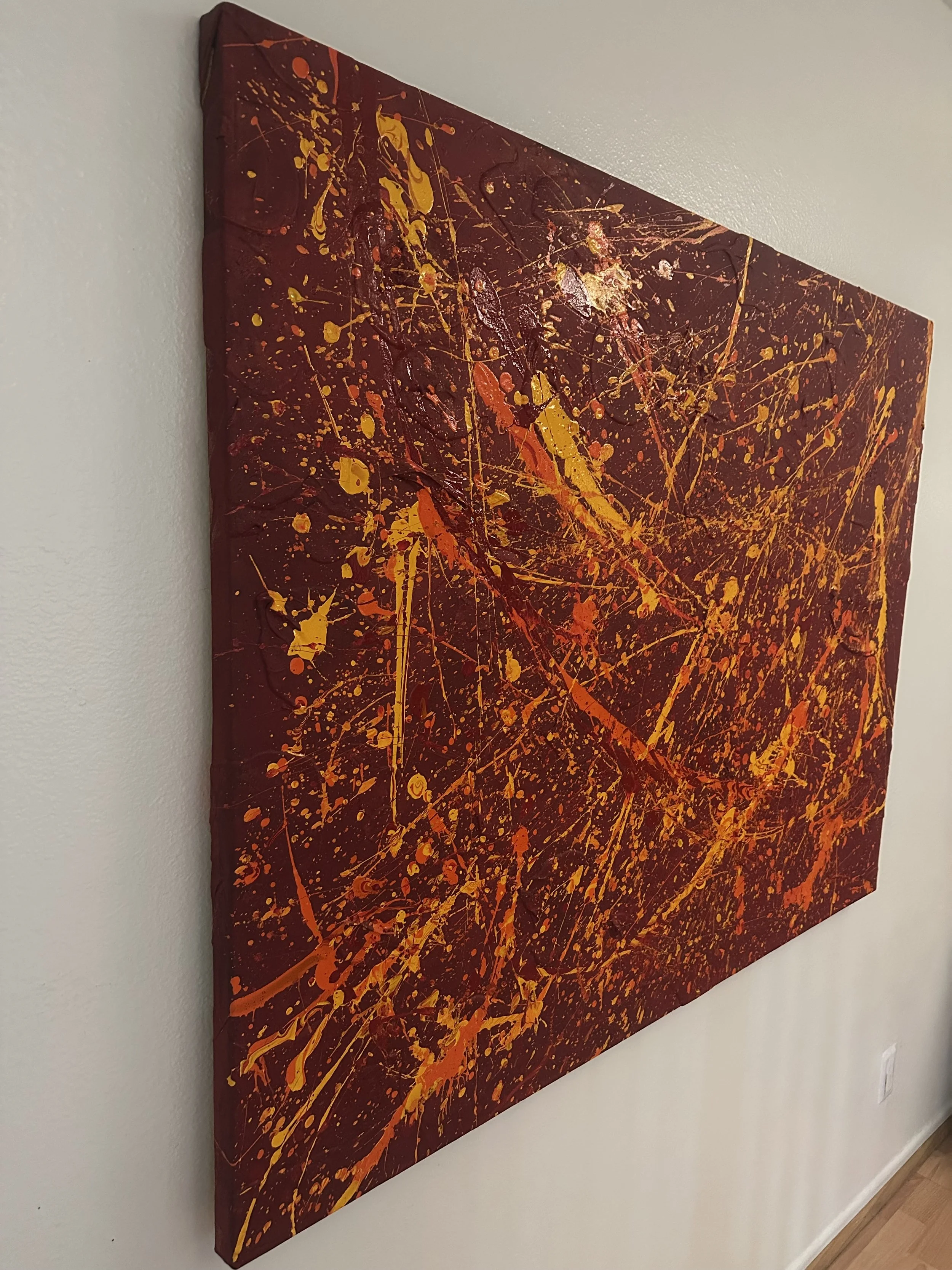 Red Chaos - 54" x 42" - Acrylic on Canvas