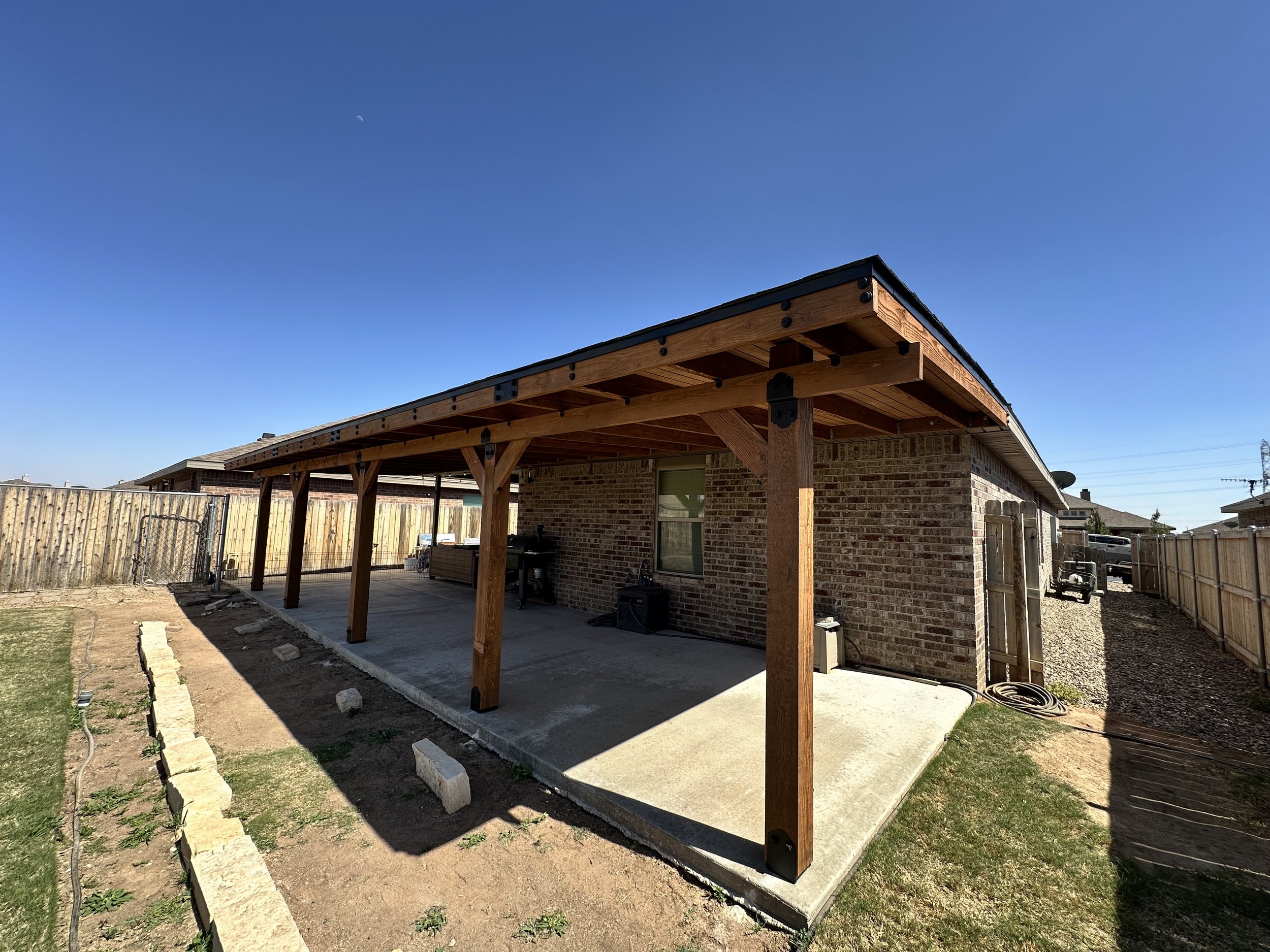 After - Custom Pergola Completed by Shep's Landscaping & Construction