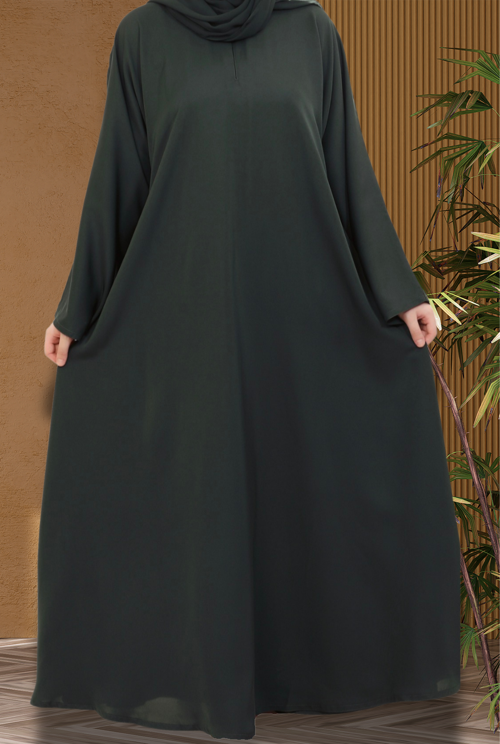 Umbrella Abaya with Wide Sleeves
