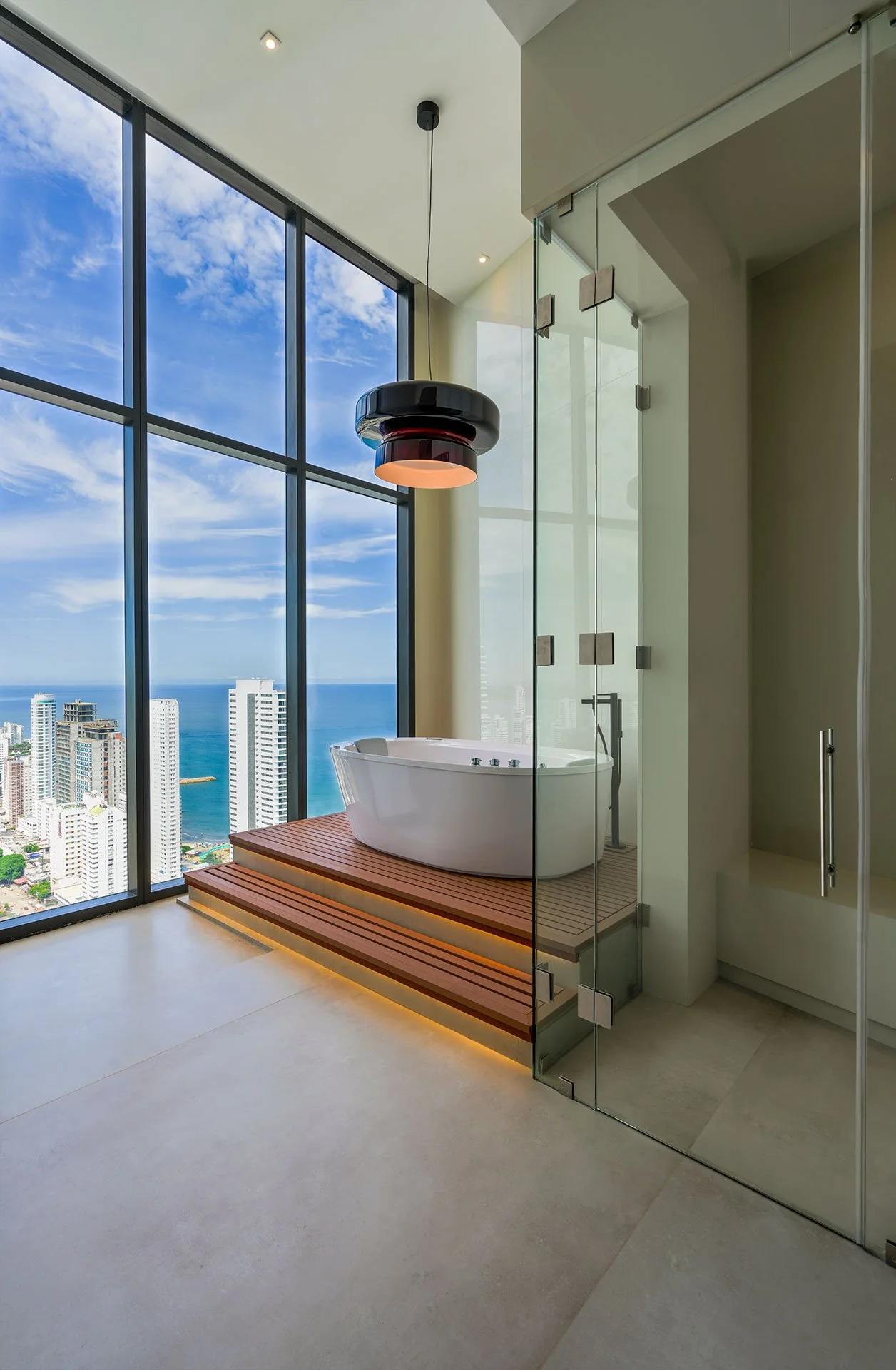 Baño sauna Gramarston Bianchissimo_Piso Gramarston Arizona Sand-1-Gramar.jpg