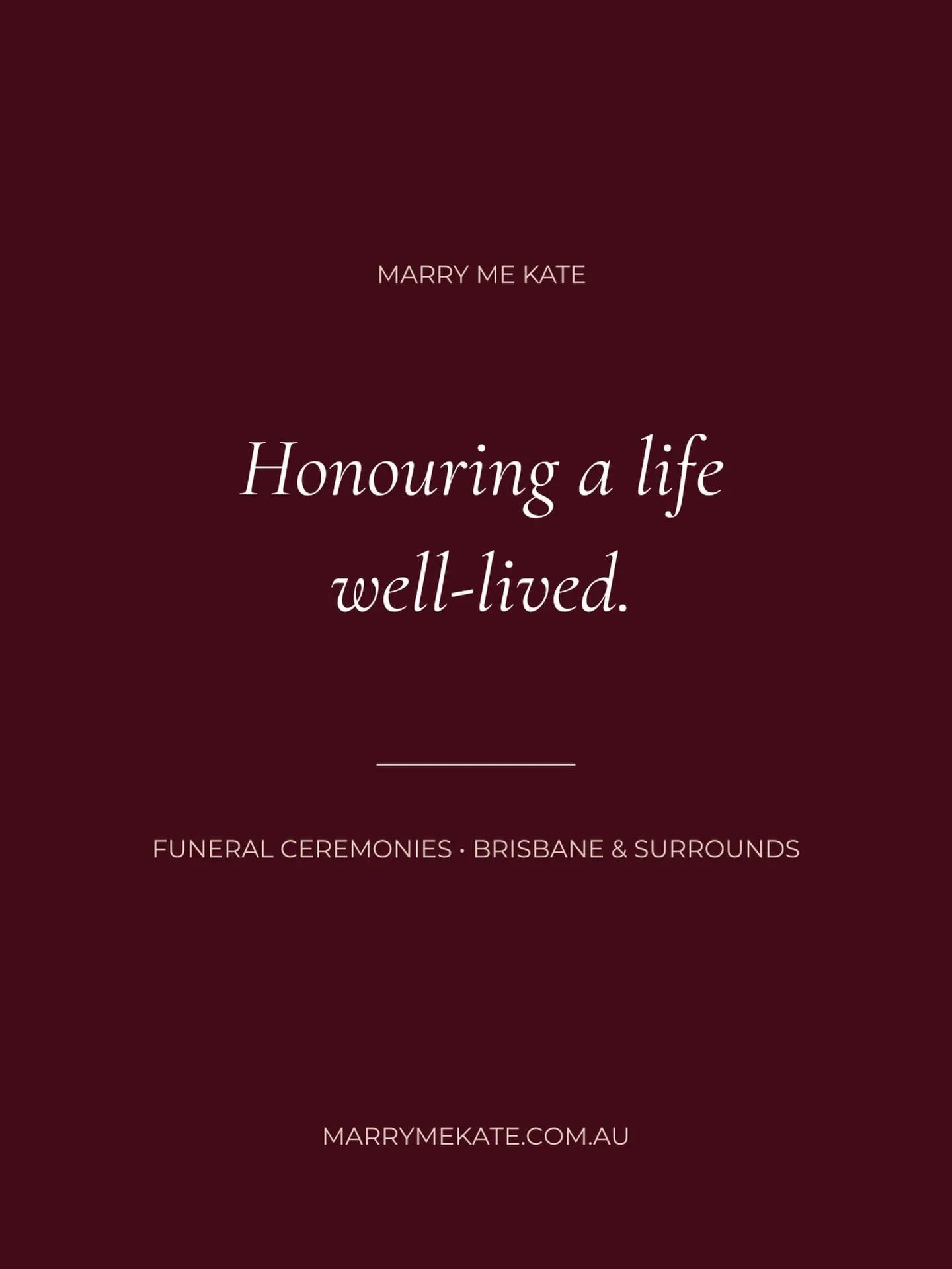 Not every ceremony I officiate is a celebration of what&rsquo;s beginning.

Sometimes I&rsquo;m asked to stand at the front of a room and help people say goodbye to someone they loved deeply. To hold space for grief. To find the words when those clos