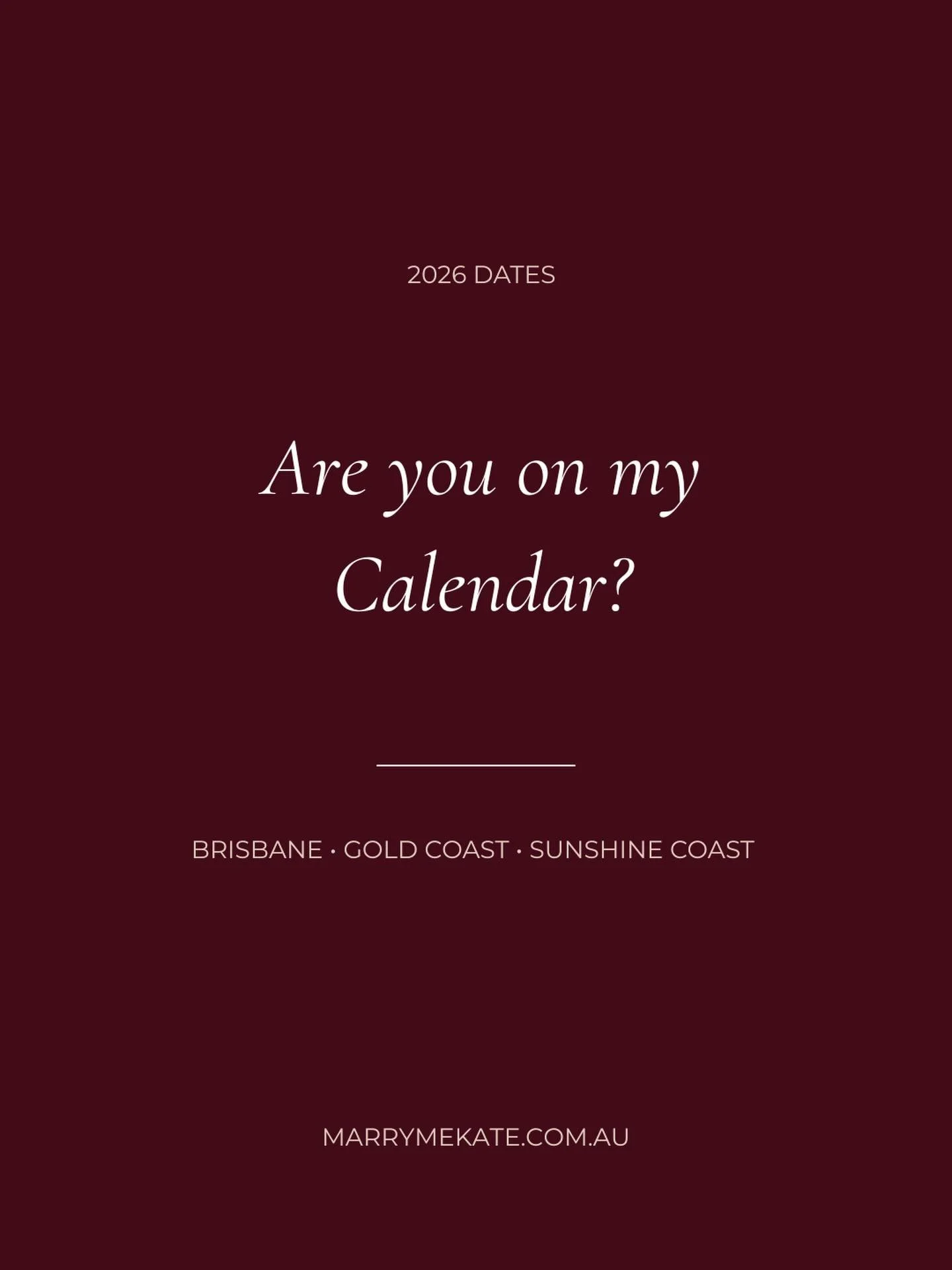 2026 dates are filling &mdash; are you on my calendar?

Mid-year check-in: if you&rsquo;re getting married in 2026 and you haven&rsquo;t locked in your celebrant yet, this is your nudge &hearts;️

The second half of the year goes fast. October throug