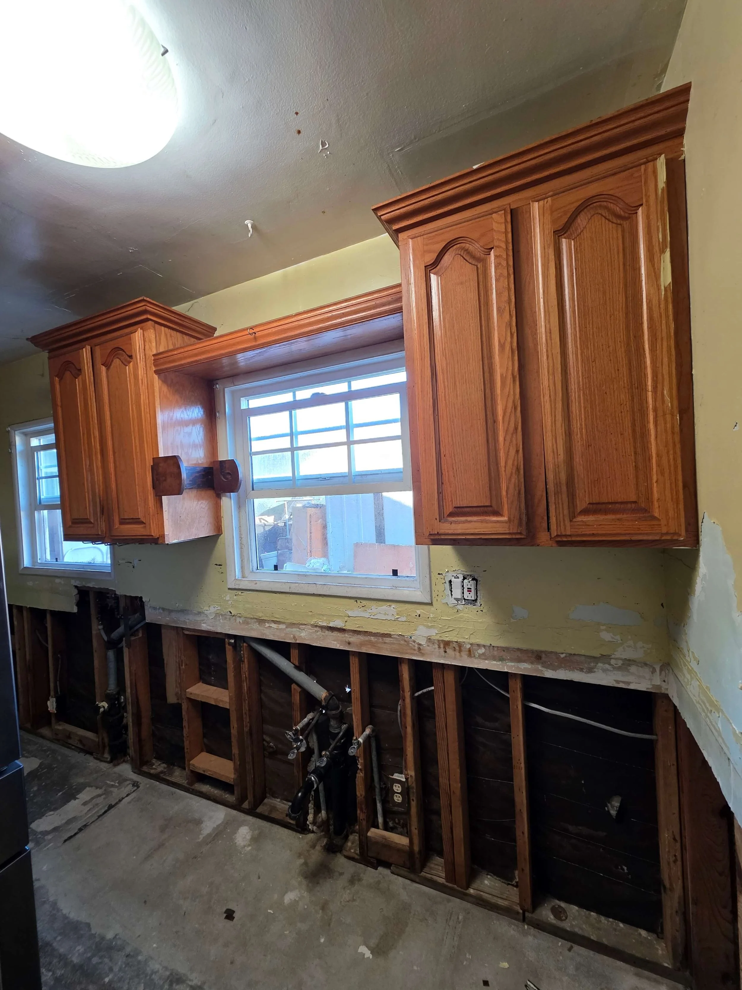 Full kitchen renovation. Demolition and rebuild. Including plumbing and electric work.