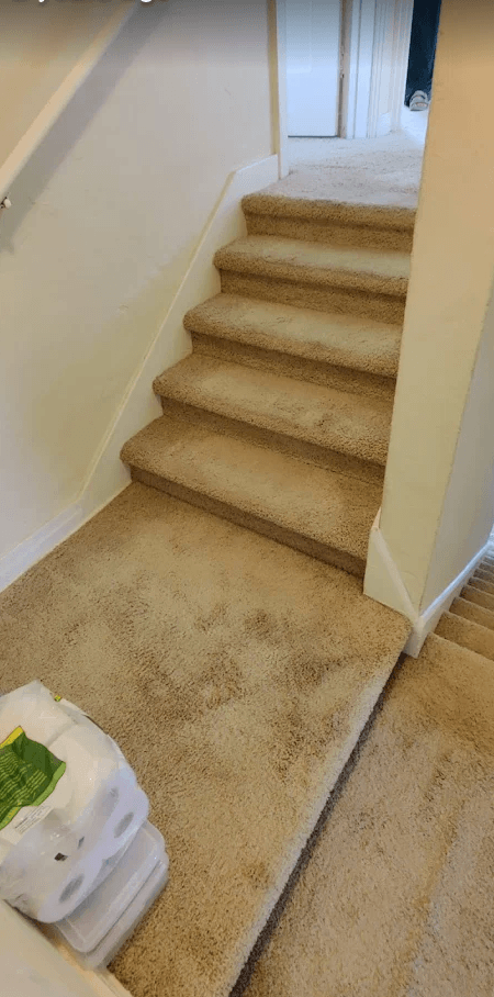 Restoring Spanish style home stairs. Removing carpet. Replacing with traditional imported mexican saltillo tiles and talavera risers