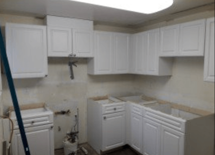 Tenant kitchen renovation. Commercial construction