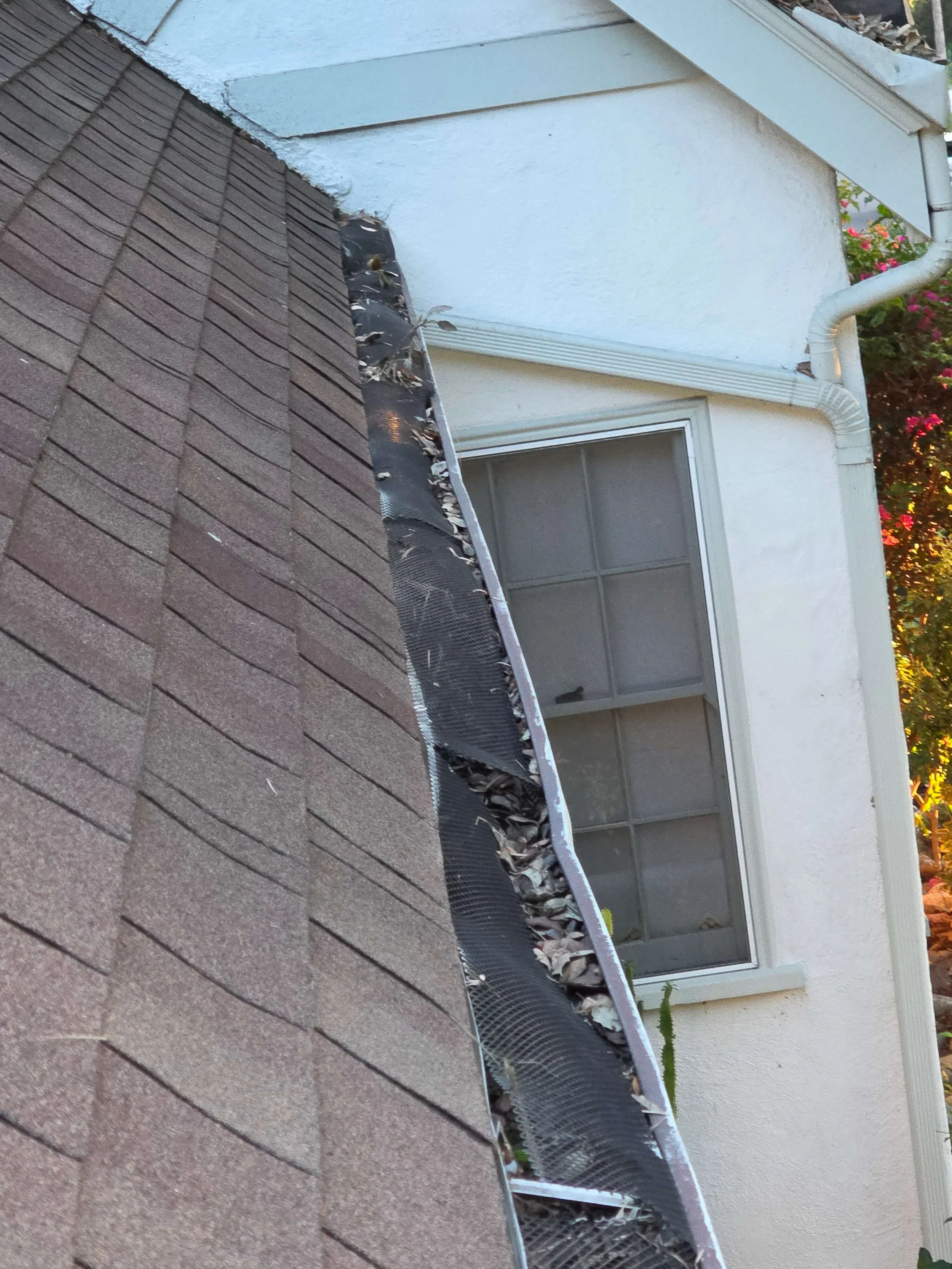 rain gutter repair work