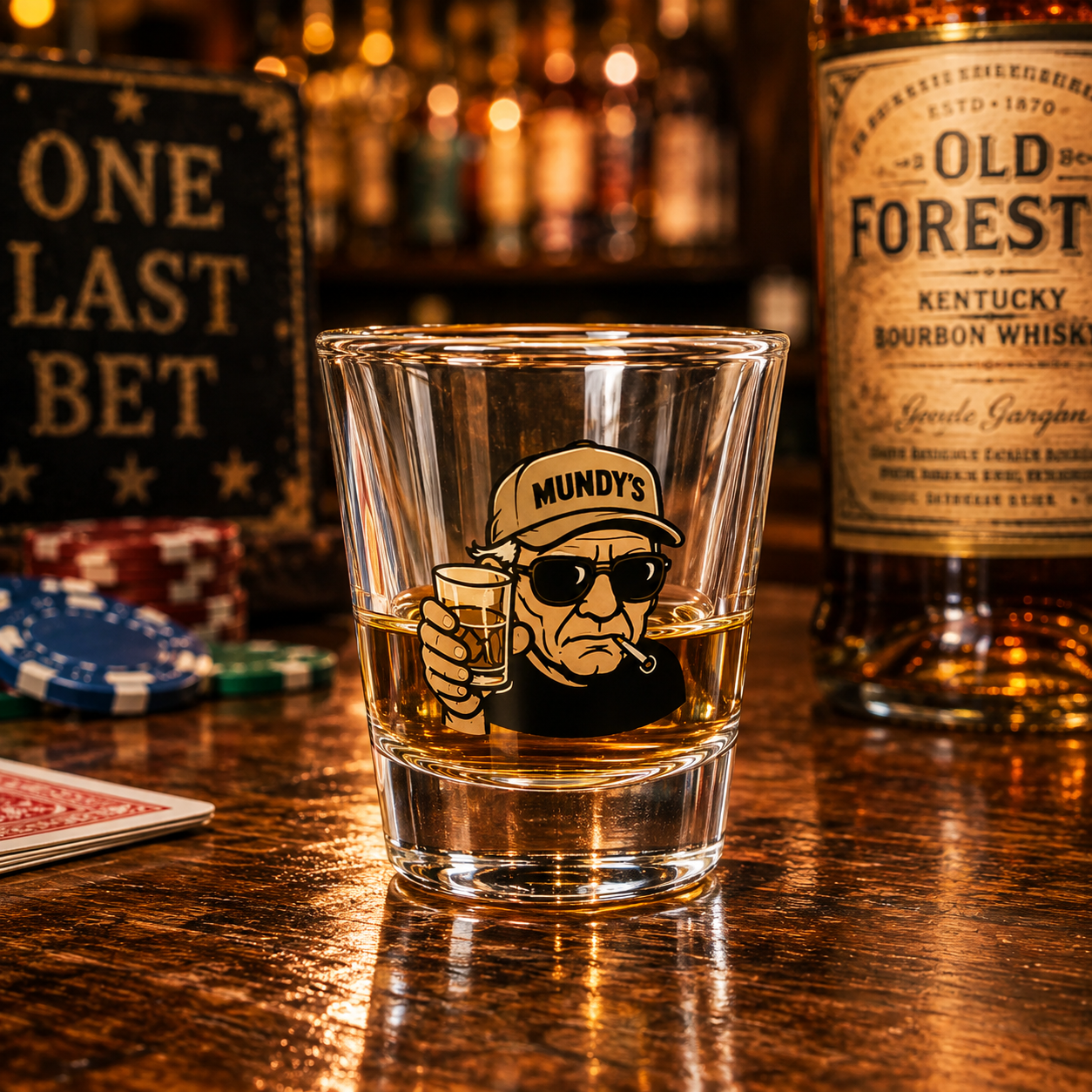 Chuck's Lucky Shot Glass
