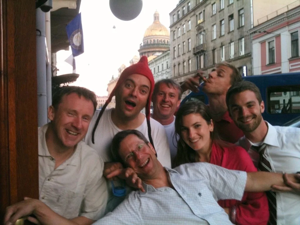 Mastersingers out til dawn in St Petersburg. 