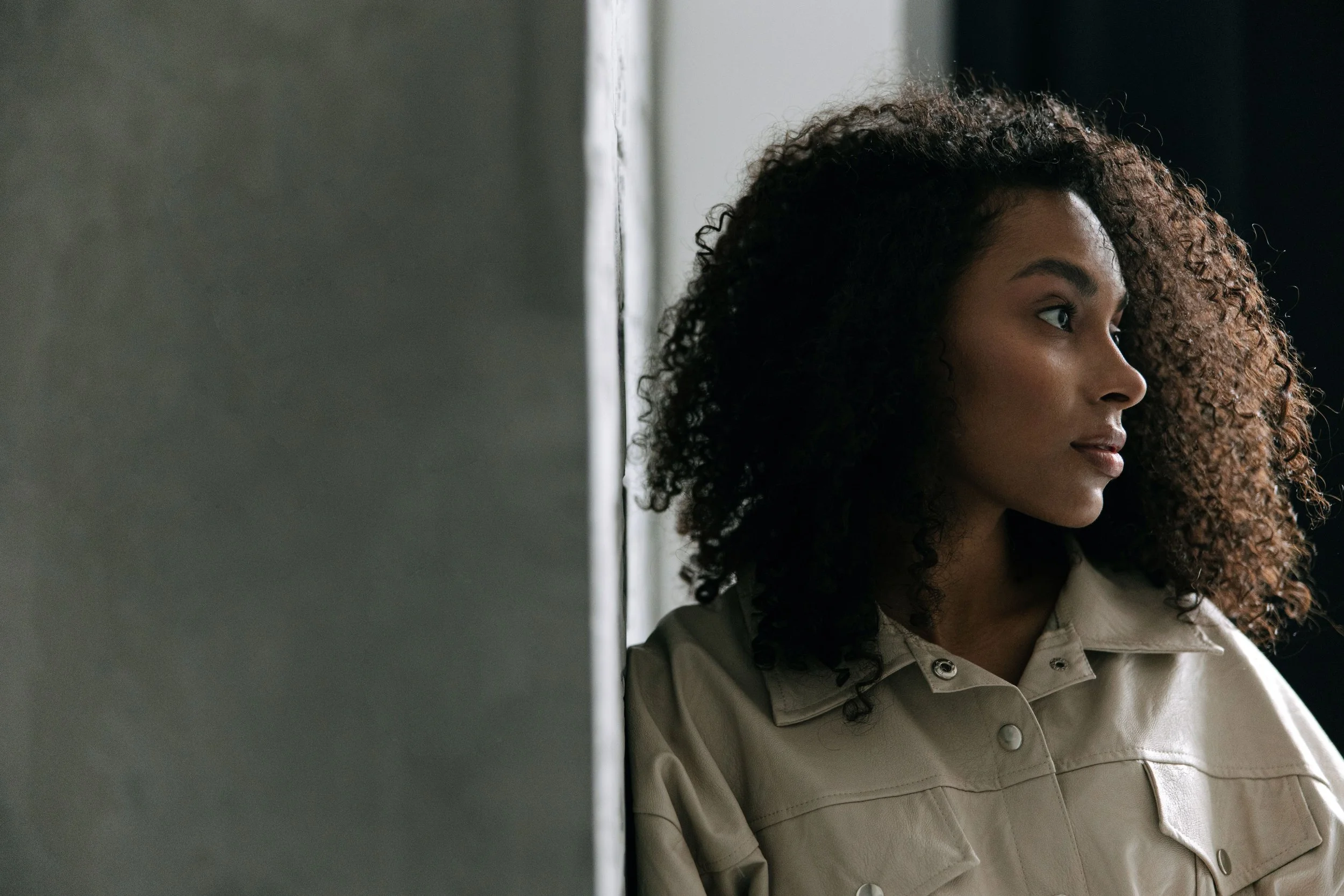 Black Woman with Uncertainty