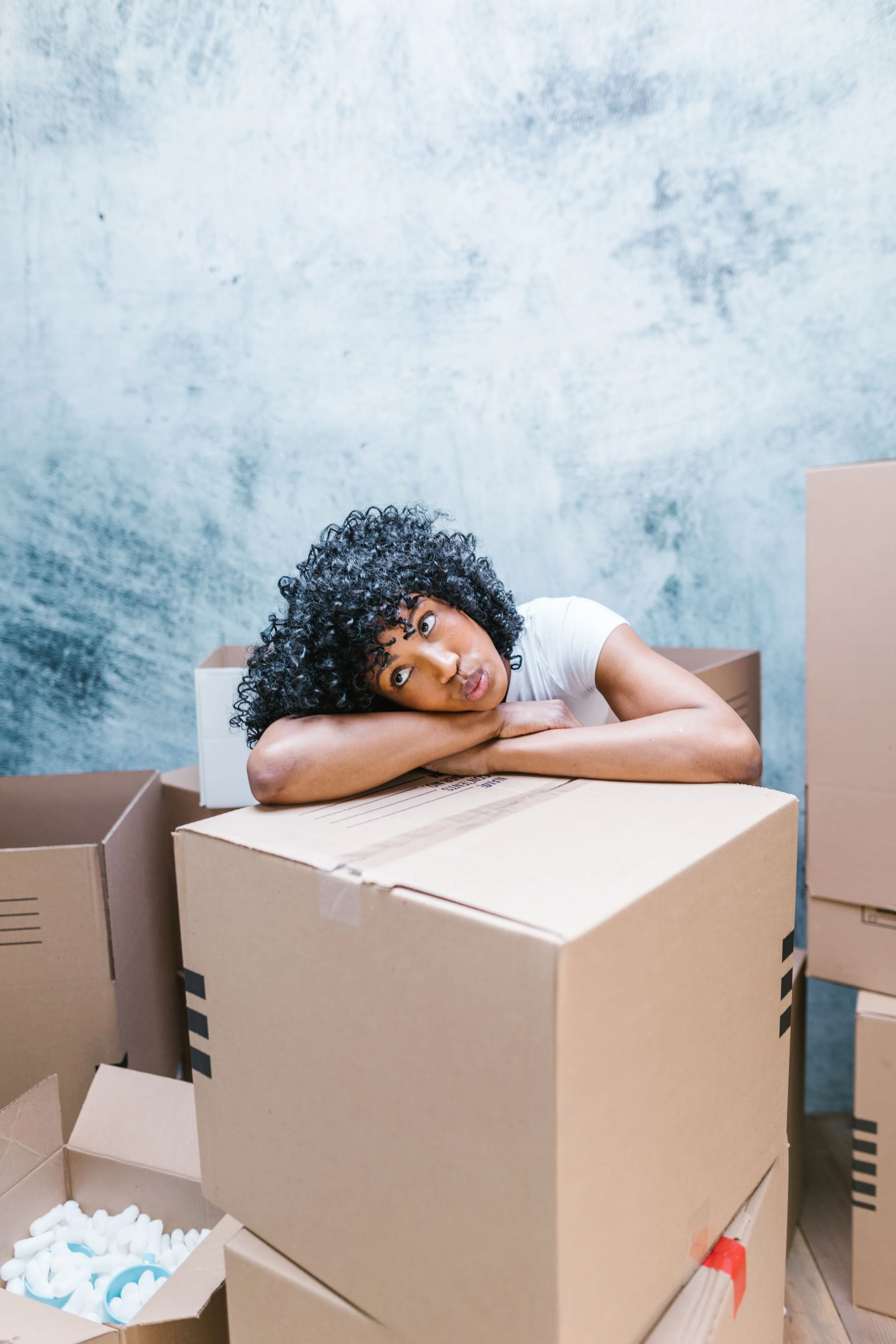 Black Woman experiencing life transition