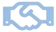 A graphic of two shaking hands, symbolizing agreement or partnership, with a blue and green color scheme.