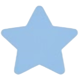 Light blue star-shaped object
