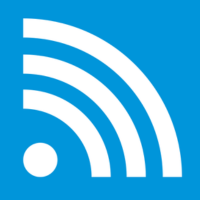 Wi-Fi signal icon with curved lines and a dot at the bottom left corner