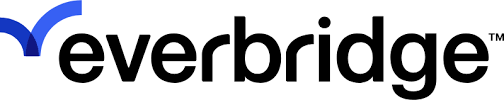 The logo of Everbridge with the company name in black text and a blue check mark symbol.