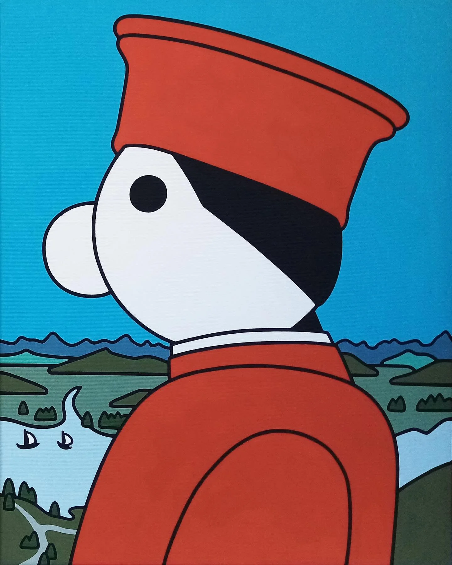 Fabrizio Berti | Federico da Montefeltro (Piero della Francesca). Cm 50 x 40, acrylic on canvas, 2023. Private Collection. 