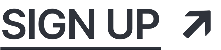 Sign-up graphic with text and an upward arrow