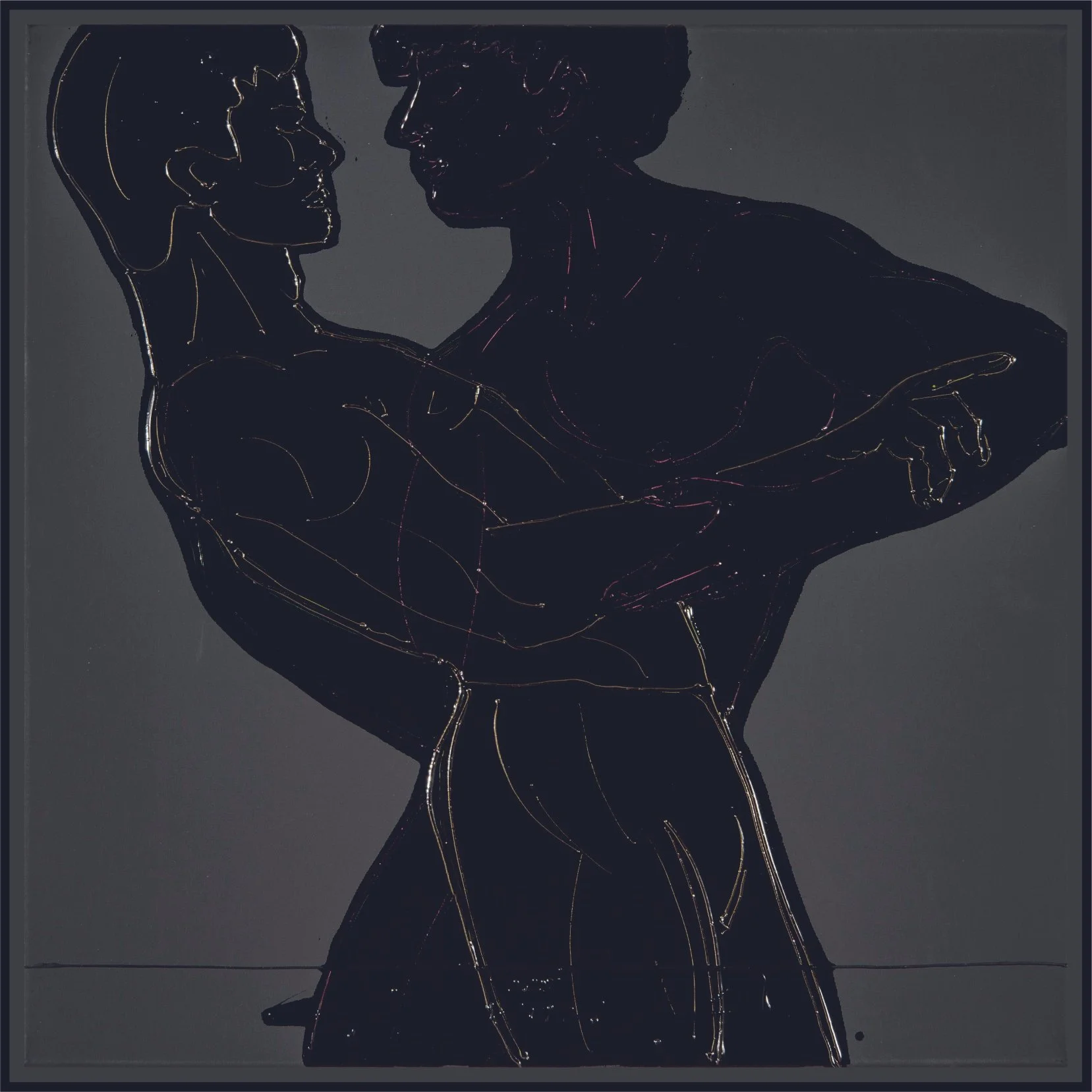„love dance in black“
Acryl und Lack auf Leinwand, 2025, 80/80 cm