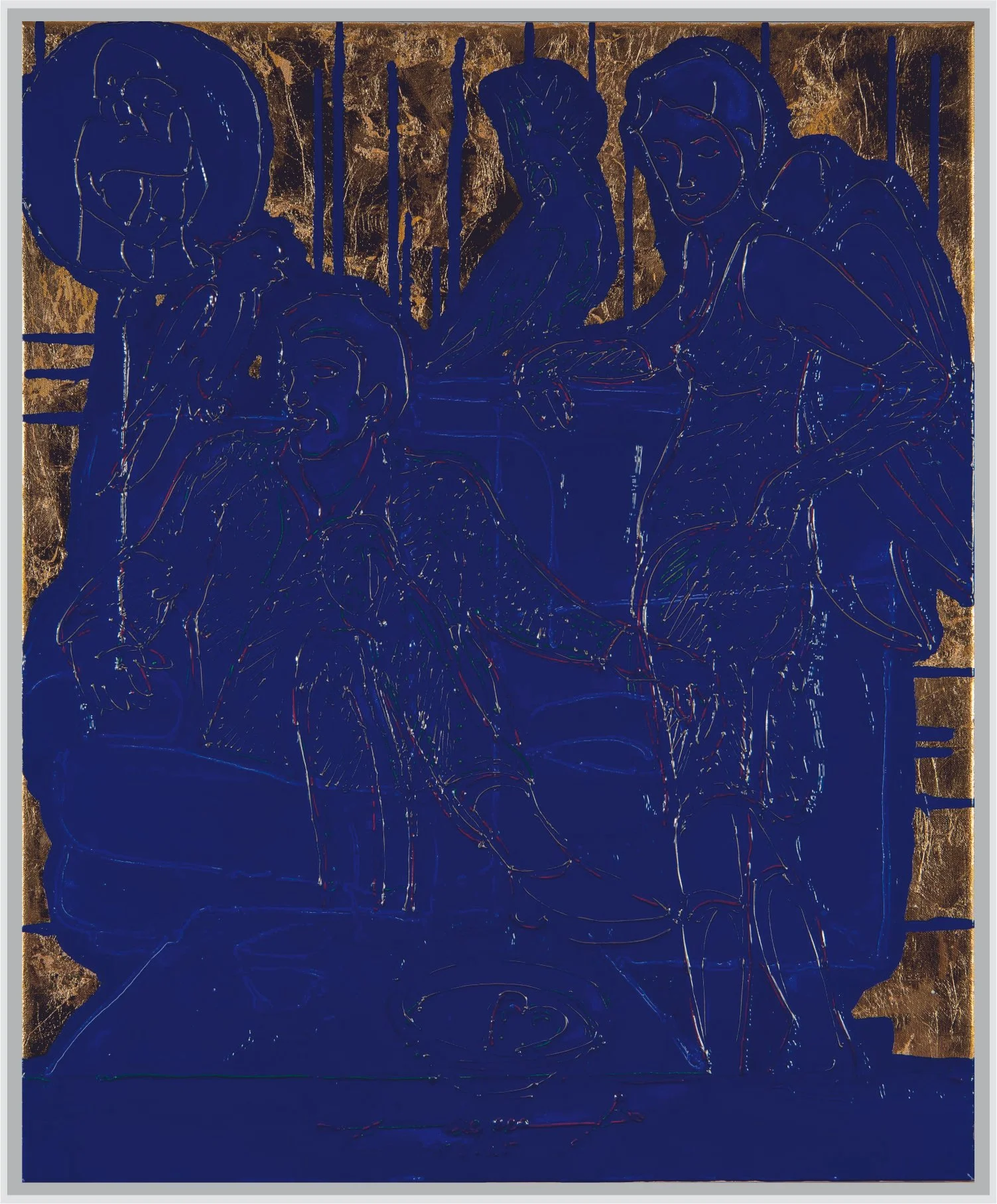 „love experience“, Acryl und Lack auf Leinwand, 2025, 70/85 cm