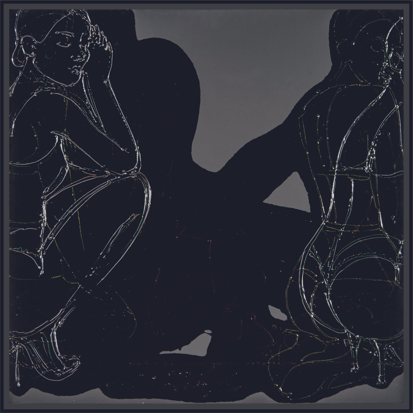 „two ladies in black II"
Acryl und Lack auf Leinwand, 2025, 80/80 cm