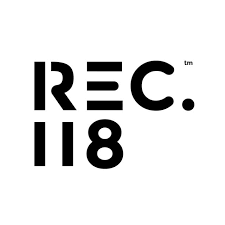 Logo REC.118 en noir et blanc.