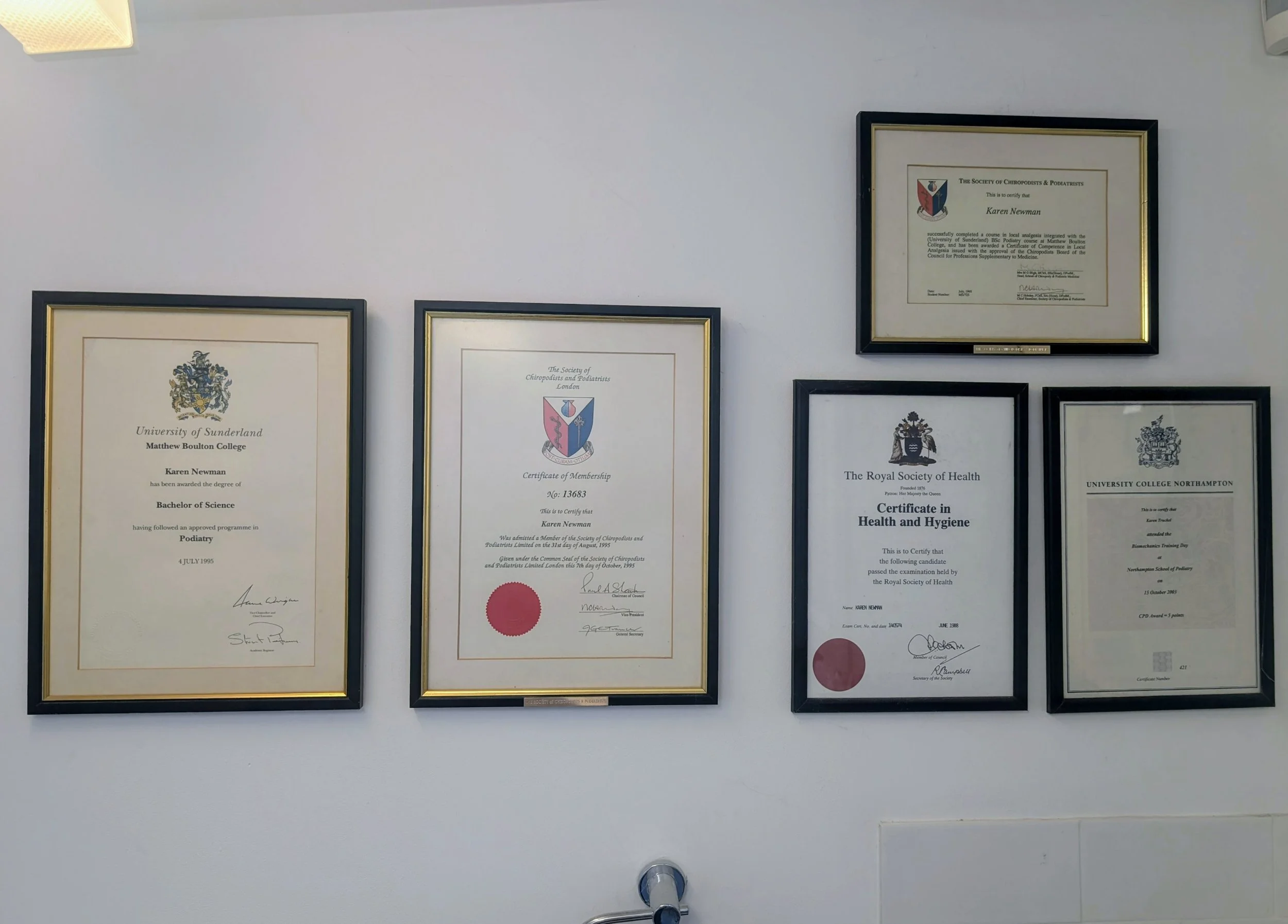 My certificates of achievement