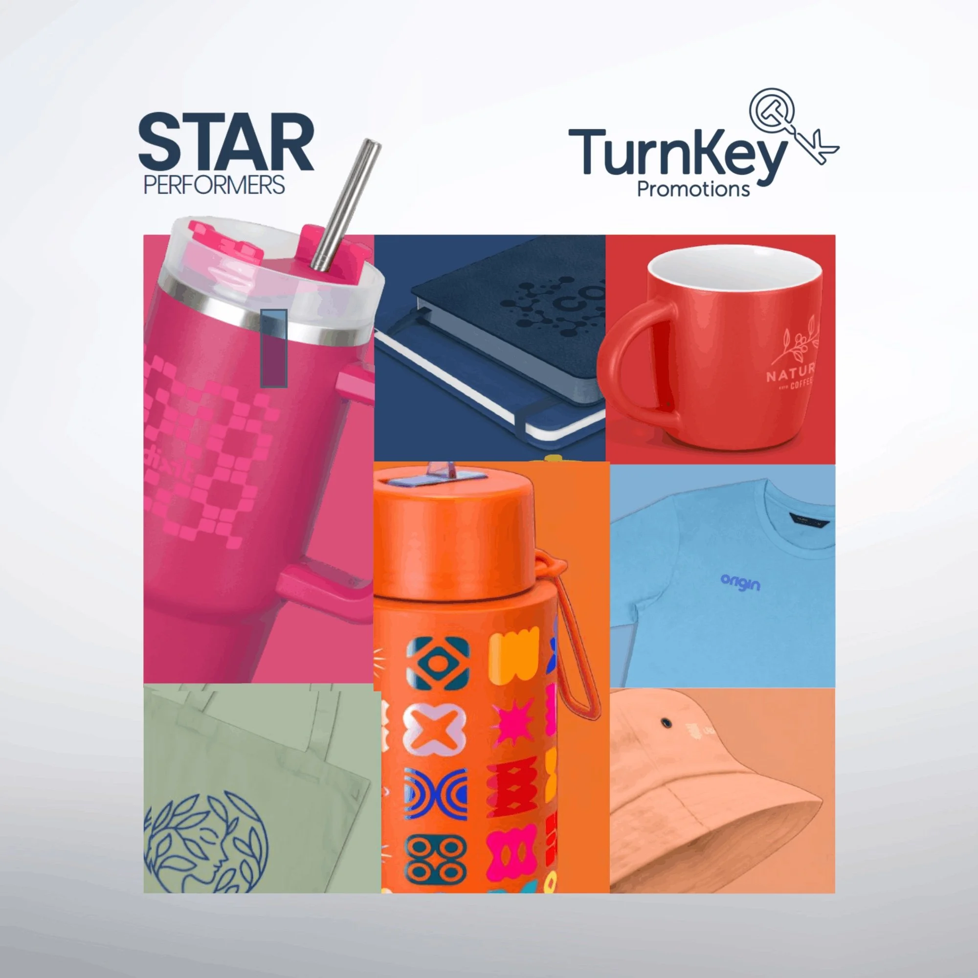 Our new Star Performers catalogue showcases some of our most sought-after, best-selling products.

The mega 104-page catalogue features standout pieces in categories like drinkware, technology, apparel, leisure, headwear and more.

Download the new c