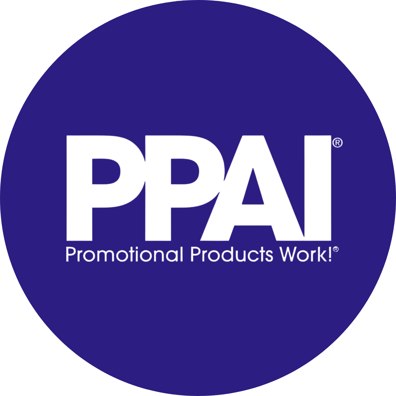 PPAP logo with text 'Promotional Products Work!' on a blue circular background.