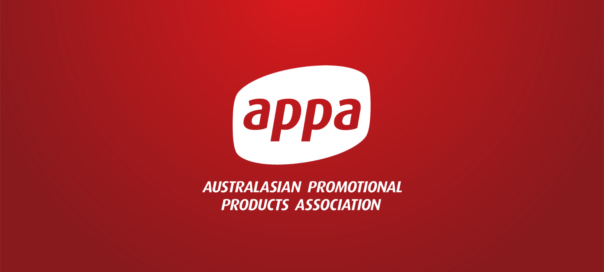 Logo of the Australasian Promotional Products Association with a red background and white text.