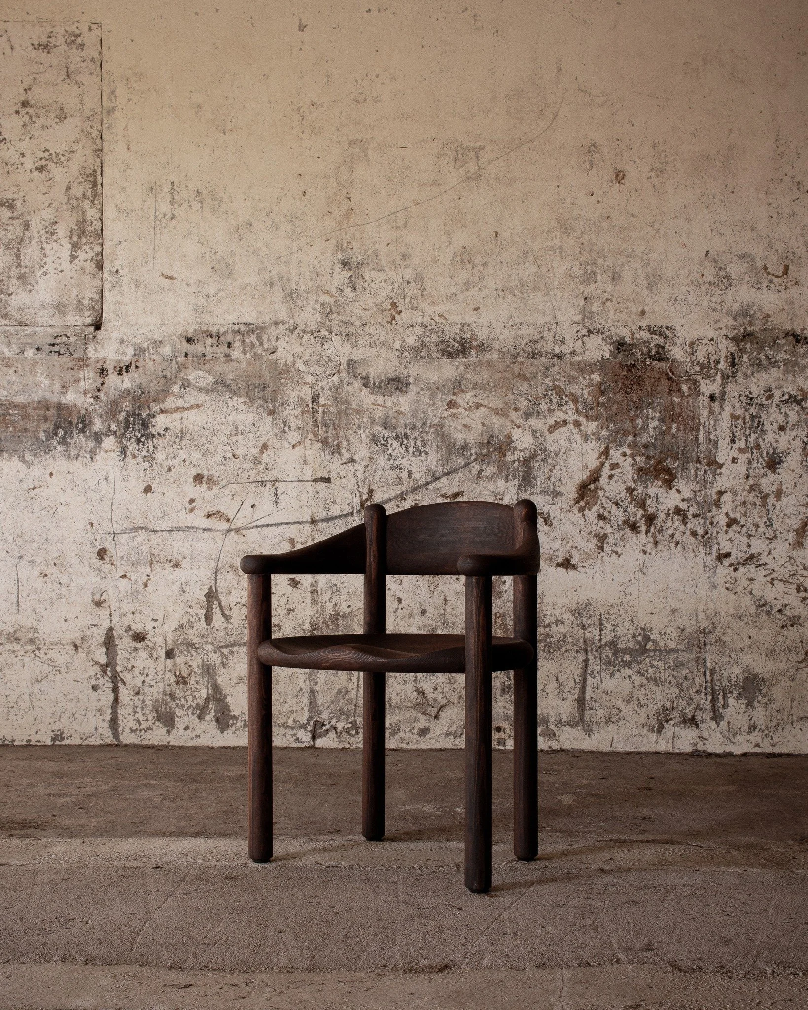 Set of four mid century modern pine dining chairs by Rainer Daumiller for Hirtshals Savaerk. 
Sanded down and treated with tinted dark oil for a warm and matte finish. 

Price on request