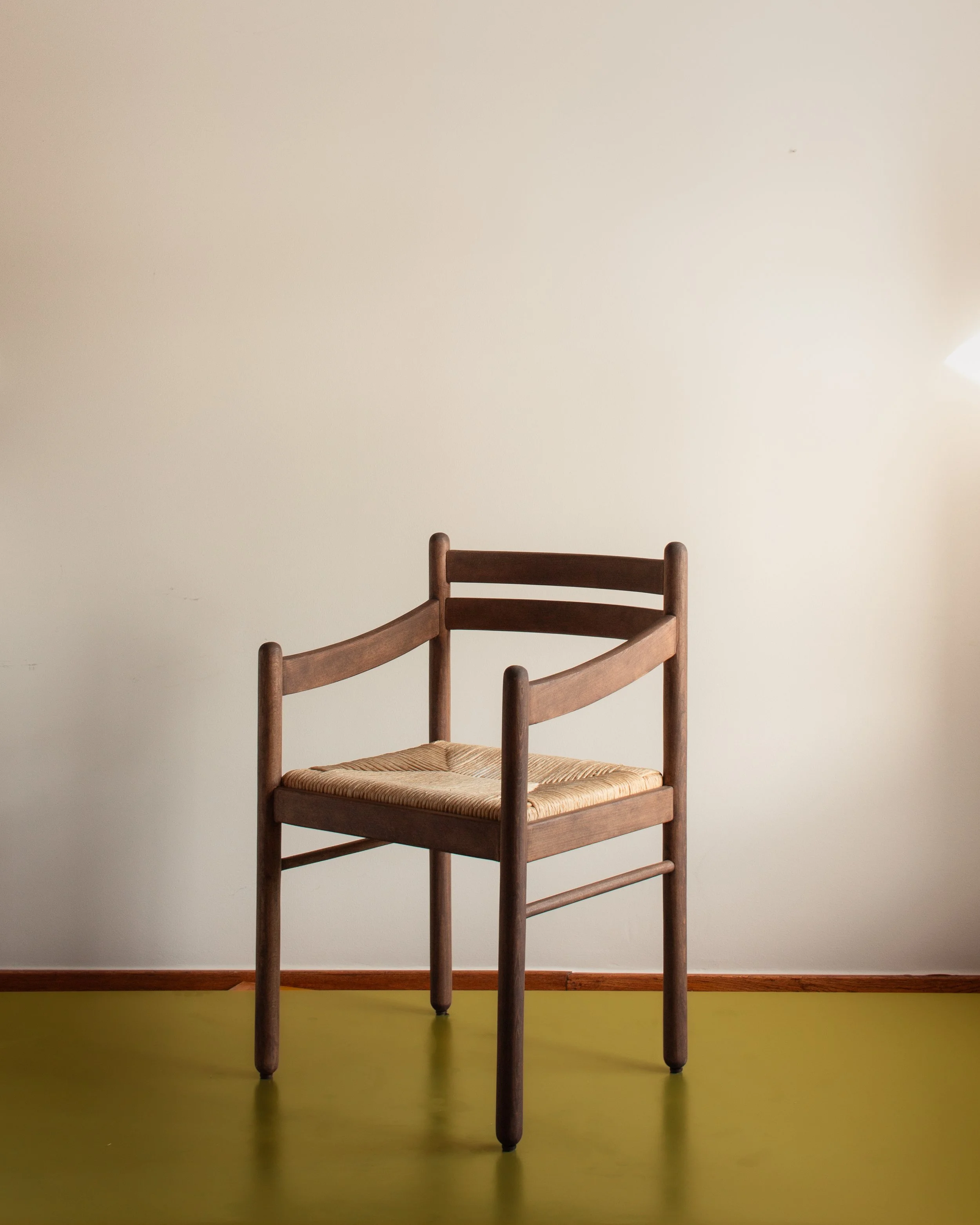 Set of 3 wooden armchairs