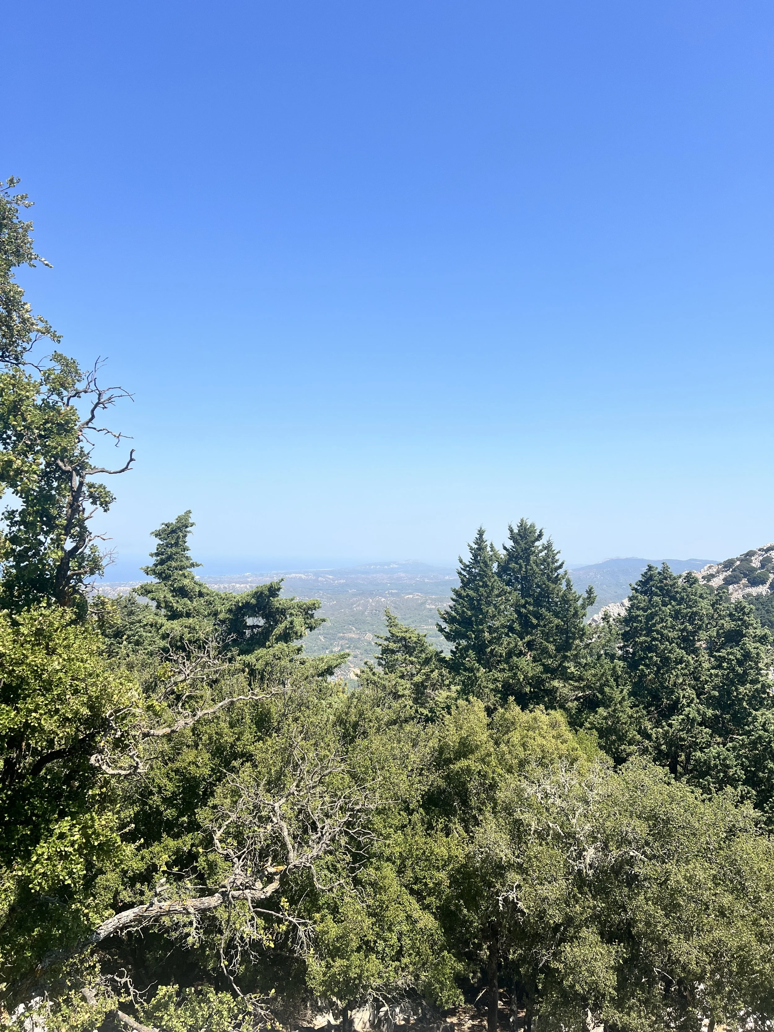 Rhodes mountain landscape near Monocabin nature retreat